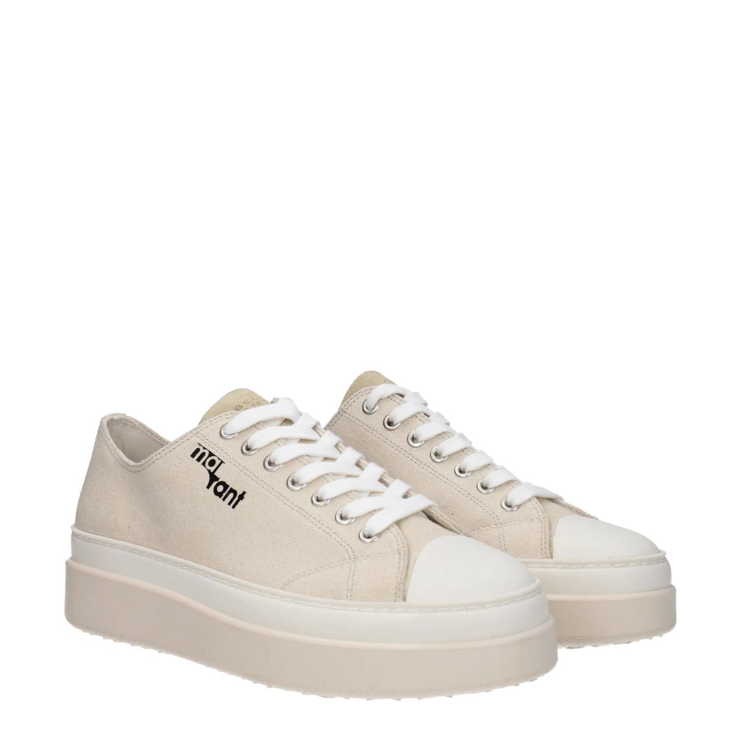 Isabel Marant ob1o1e1124 Fabric Low-Top Sneakers in Beige Size US 9 / IT 39 - 2 Thumbnail