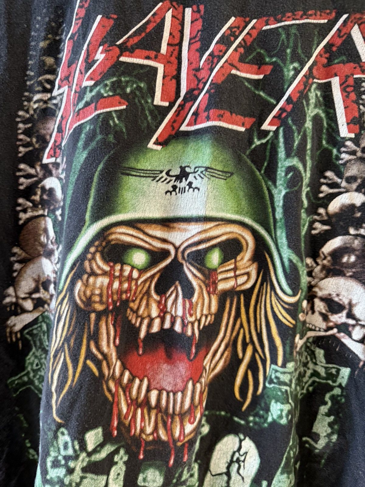 Band Tees Vintage 2000-s SLAYER ROCK BIG LOGO T-shirt SIZE-S Size US S / EU 44-46 / 1 - 4 Thumbnail