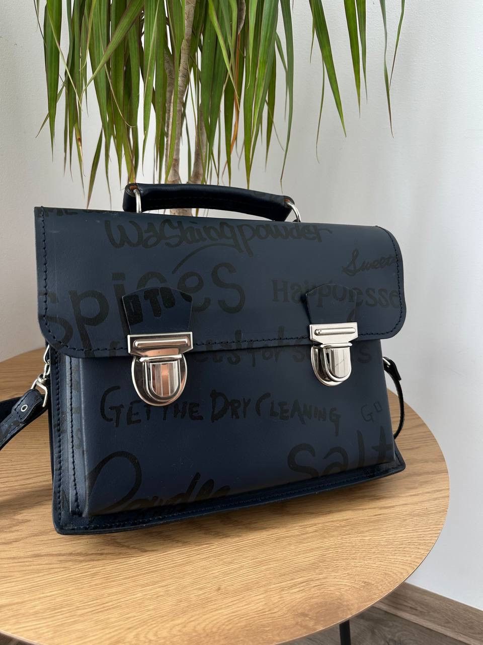 Comme des Garcons Vintage Comme des Garçons Black Graffiti Satchel Bag Rare Size ONE SIZE - 3 Thumbnail