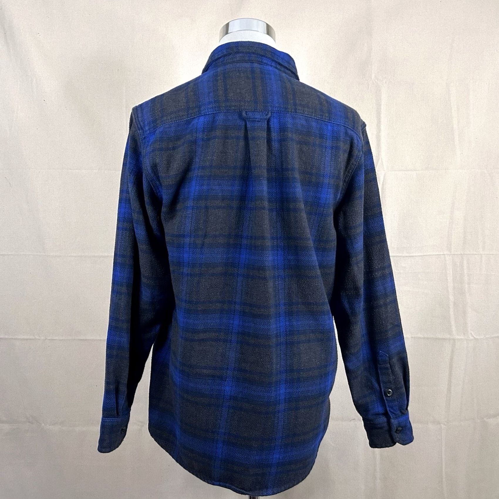 Orvis Orvis Shirt Jacket Shacket Blue Gray Plaid Cotton Flannel Long Sleeve Button-Up M Regular Mens Size US M / EU 48-50 / 2 - 5 Thumbnail