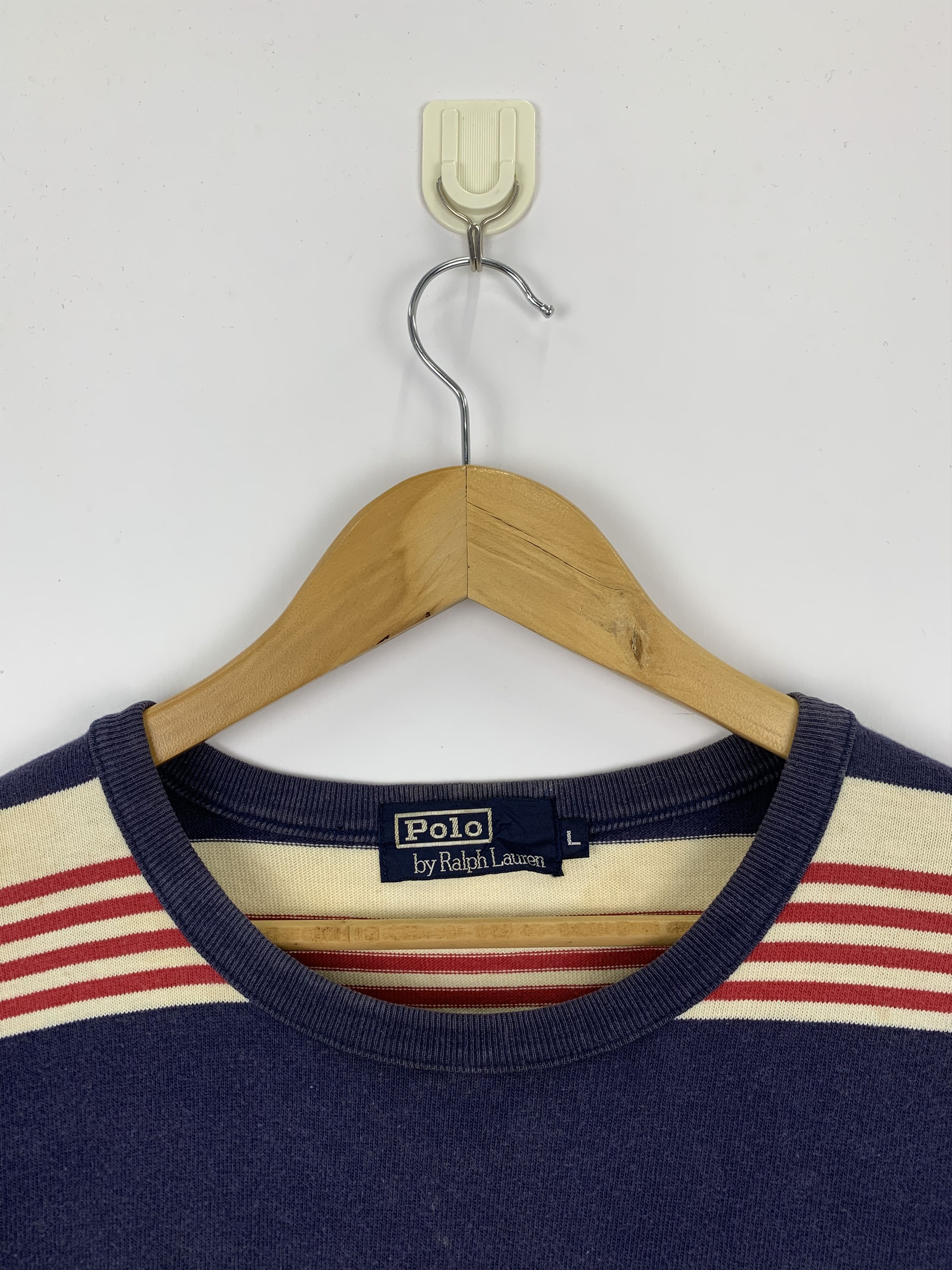 Polo Ralph Lauren × Vintage Vintage 90s Polo Ralph Lauren Striped Tee TA0060 Size US L / EU 52-54 / 3 - 8 Thumbnail