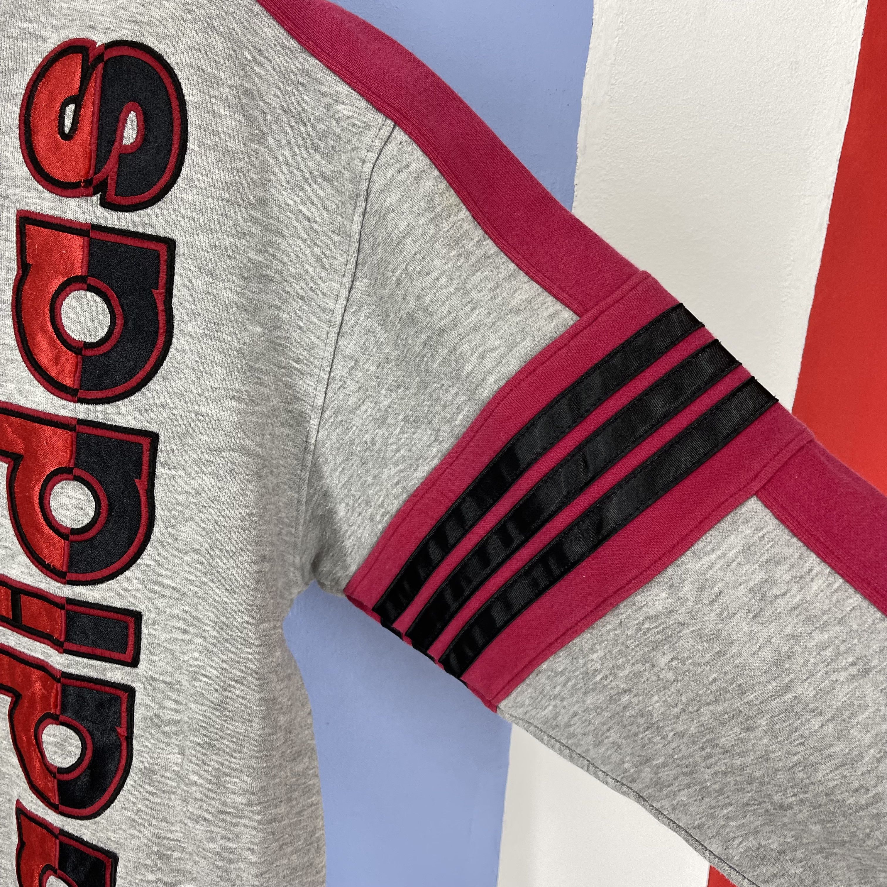 Adidas 90s Vintage ADIDAS THREE STRIPE Sweatshirt Jumper #1239/AQ Size US L / EU 52-54 / 3 - 6 Thumbnail