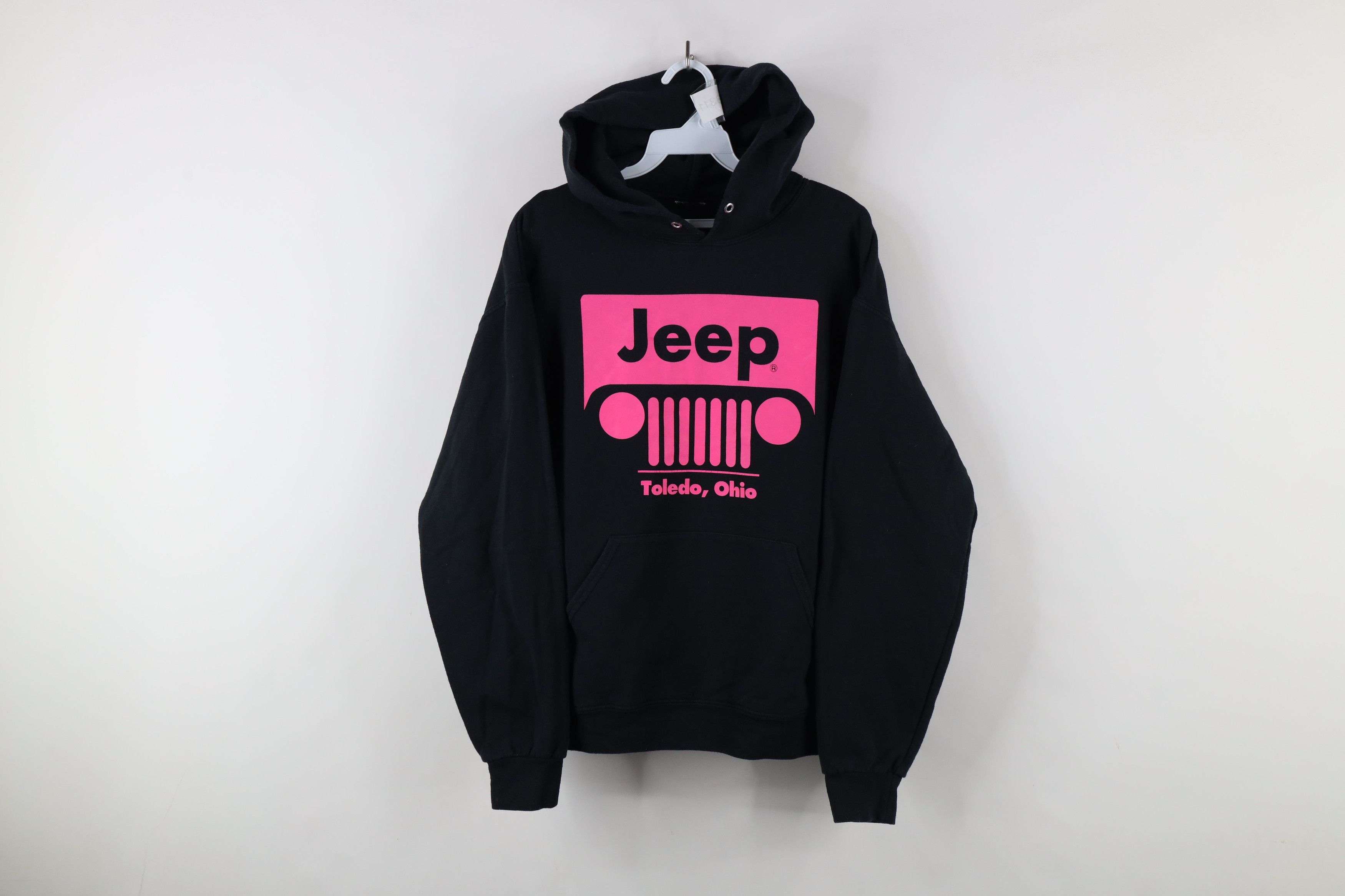Vintage Vintage 90s Out Jeep Motors Toledo Ohio Hoodie Sweatshirt Size L / US 10 / IT 46 - 1 Thumbnail