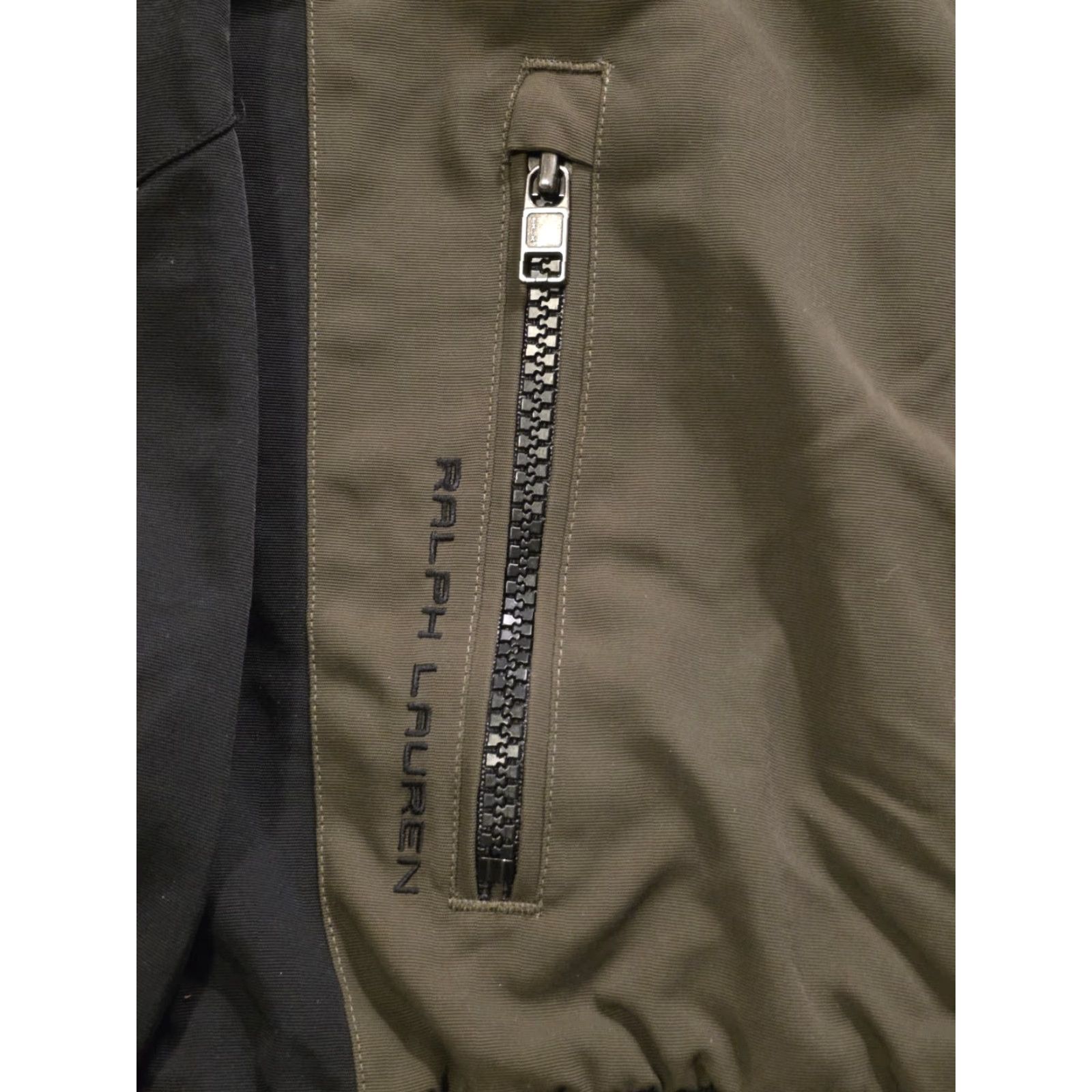 RLX Ralph Lauren RLX Ralph Lauren Full Zip Bomber Jacket Motorcycle Olive Green & Black Medium Shirt Mens M Green RLX Bomber Jacket Olive Green & Black Medium Mens Size US M / EU 48-50 / 2 - 6 Thumbnail