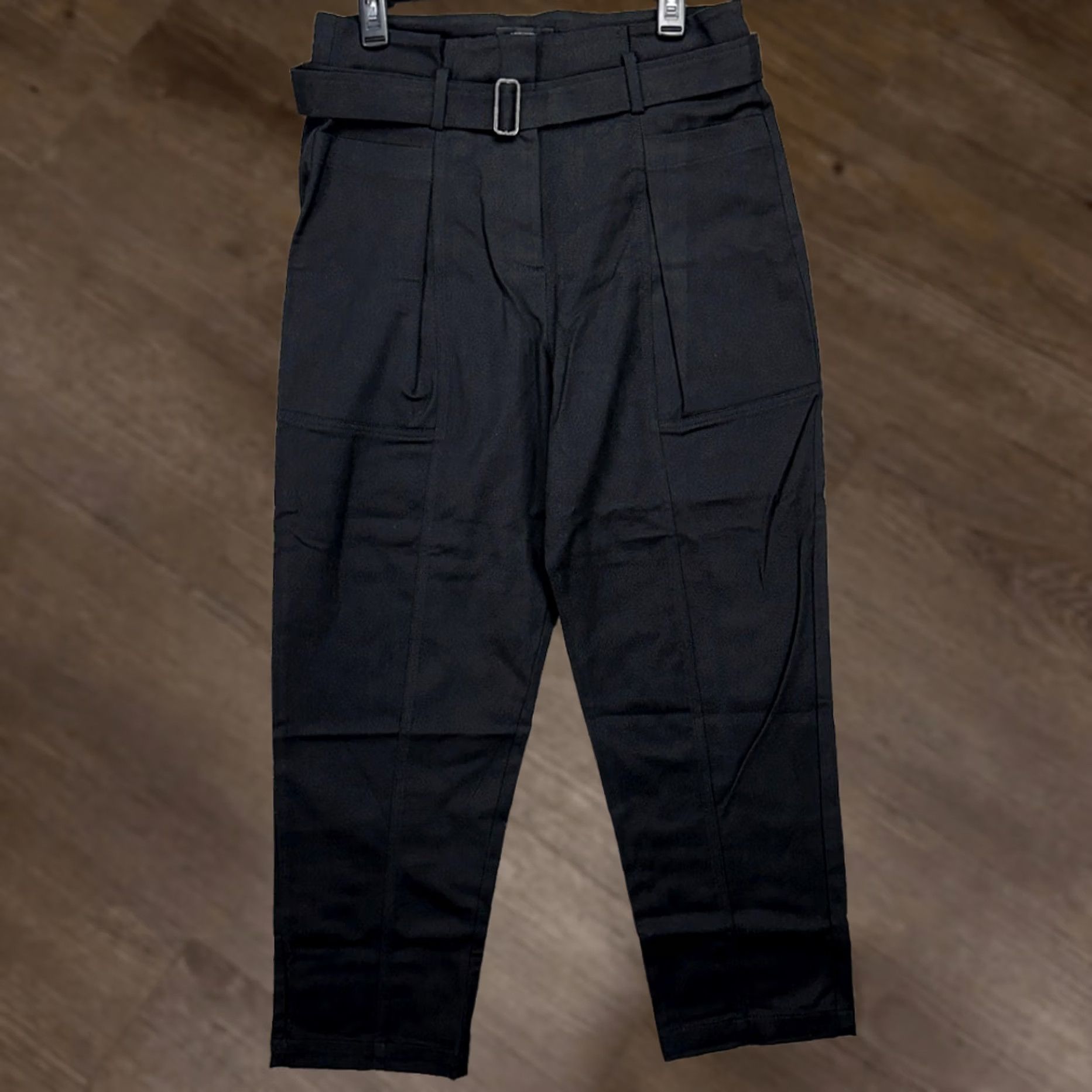 Banana Republic VINTAGE Banana Republic Pants? No, not vintage. Banana Republic Pull On Pants Women 10 Black High Rise Tapered Belted Pocket NEW Size 32" / US 10 / IT 46 - 1 Thumbnail