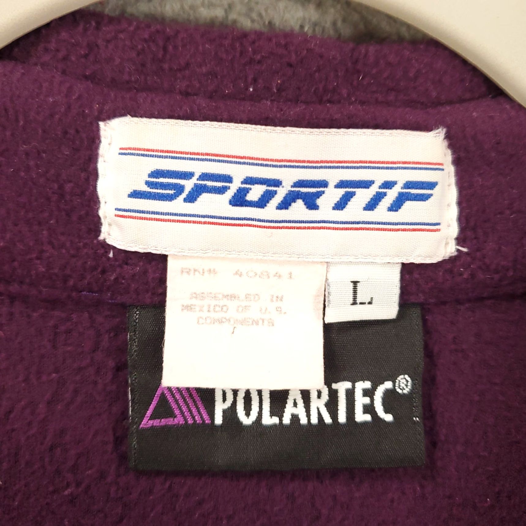 Vintage Sportif Shacket Mens Large Purple Fleece Polartec Long Sleeve Button Up Shirt Size US L / EU 52-54 / 3 - 3 Thumbnail