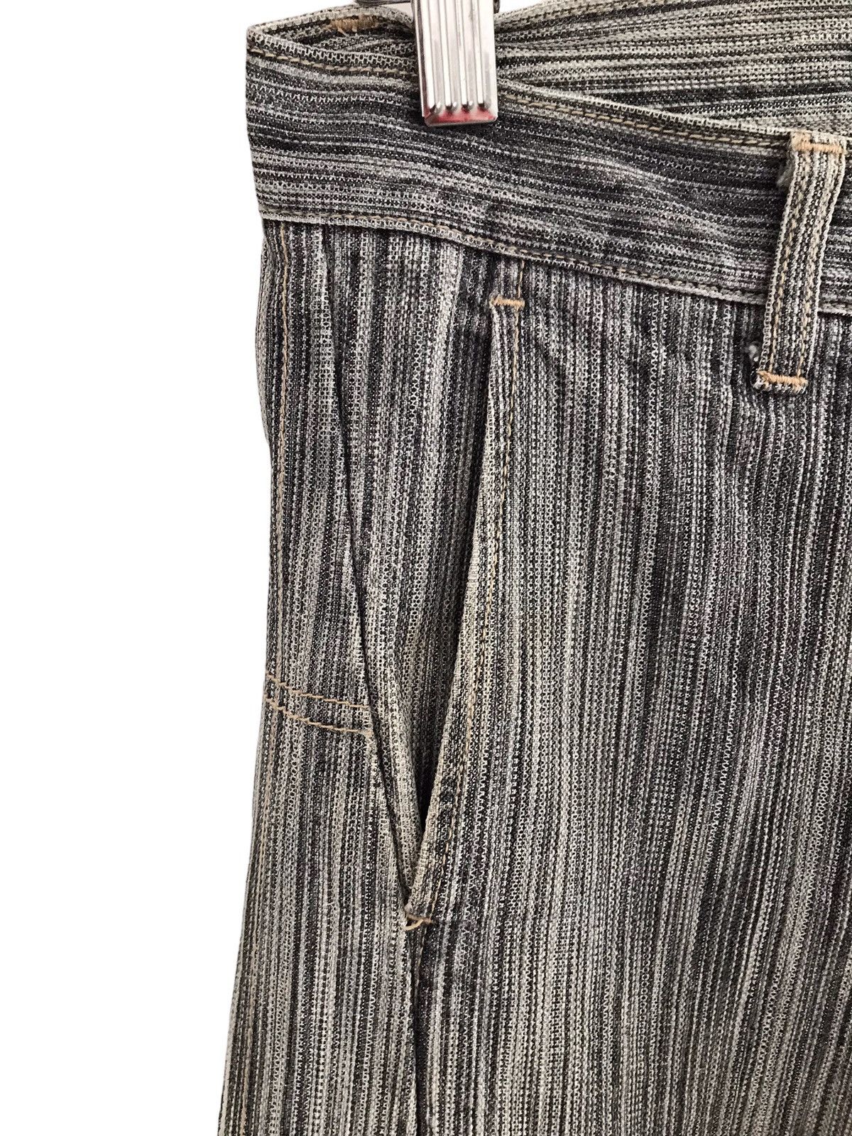 Japanese Brand LBRO Denim Products Japan Asymmetrical Striped Baggy Jeans Size US 30 / EU 46 - 5 Thumbnail
