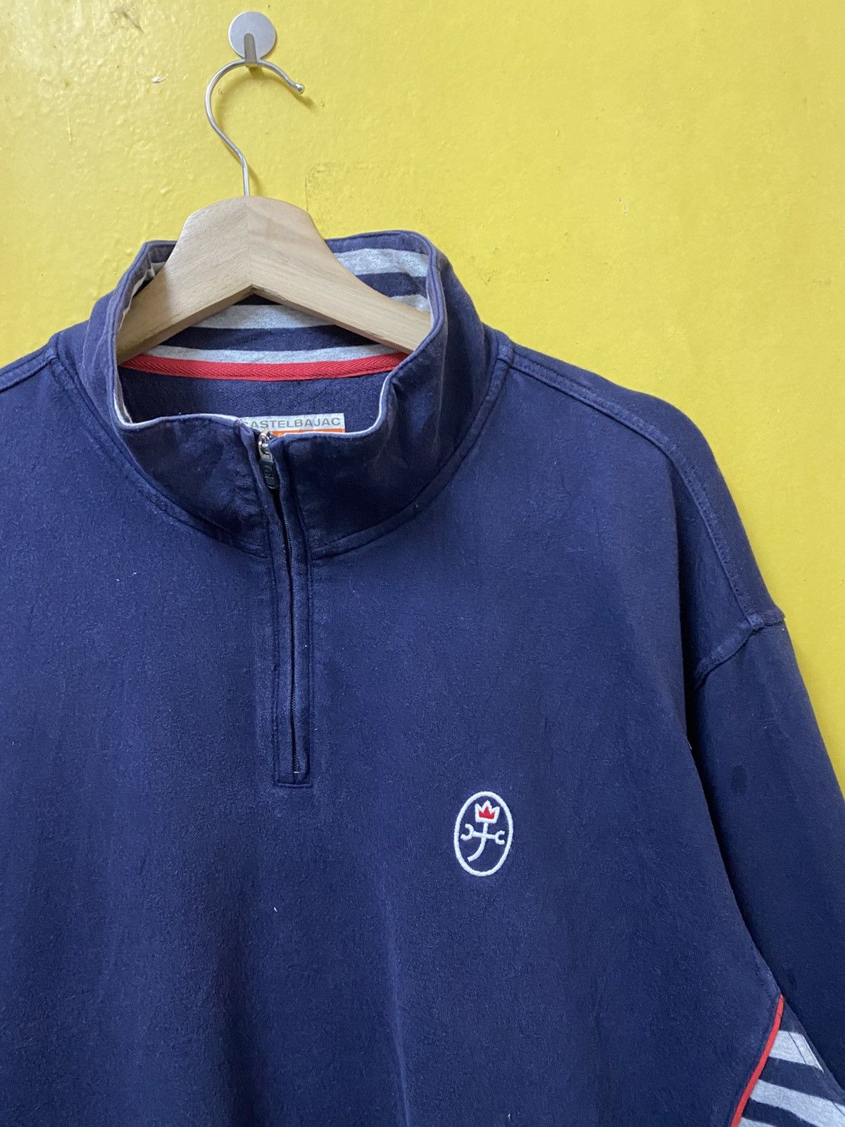 Jean Charles De Castelbajac Castelbajac Sport Sweatshirt Halzip Blue Black Size US L / EU 52-54 / 3 - 3 Thumbnail