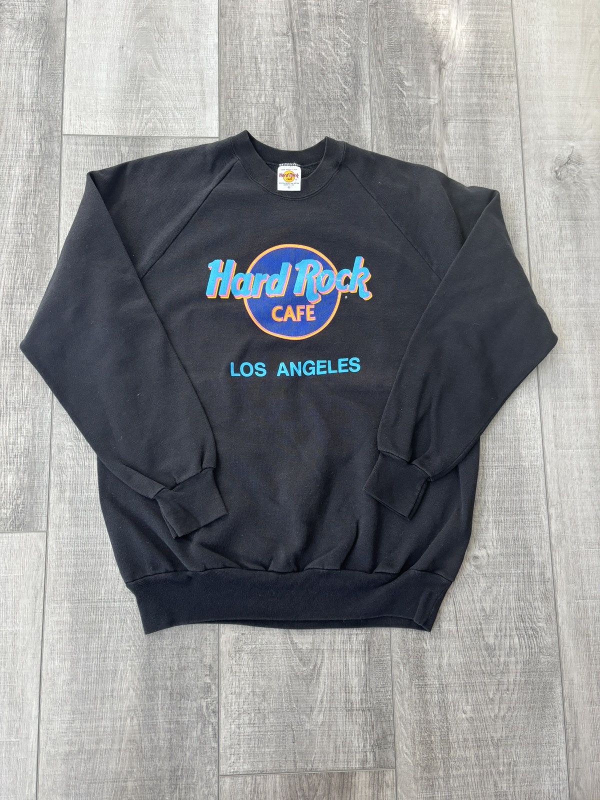 Hard Rock Cafe × Vintage Vintage Hard Rock Cafe Crewneck Los Angeles Black Size US XL / EU 56 / 4 - 1 Thumbnail