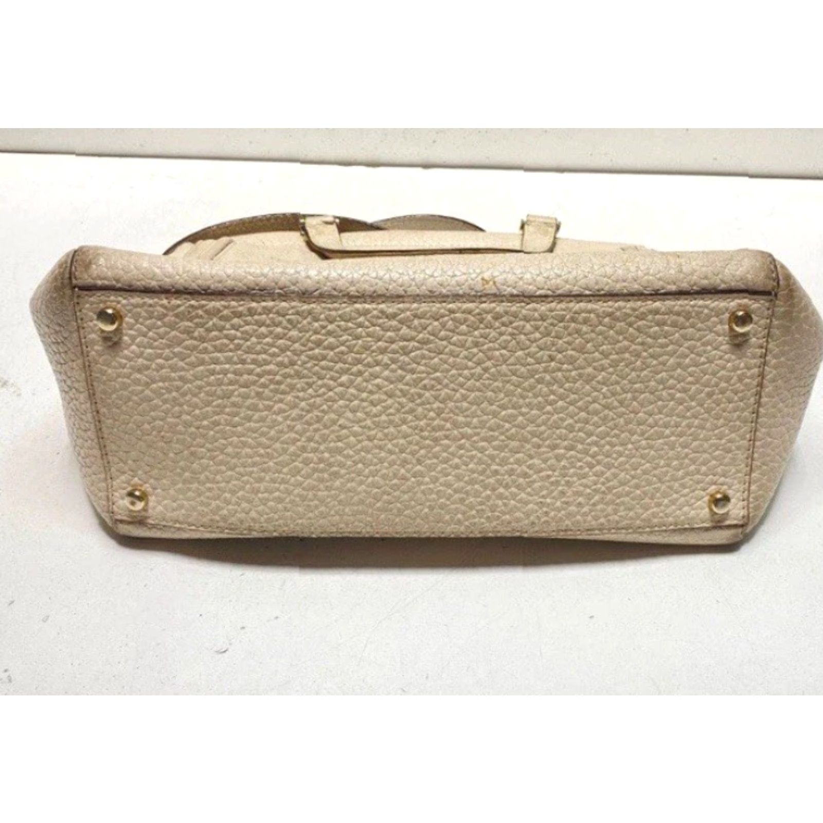 Vintage VINTAGE Kate Spade N.Y. Tallulah Everett Leather Shoulder Strap Hand Bag Purse Women Beige Leather Shoulder Bag Kate Tallulah Everett Womens Size ONE SIZE - 3 Thumbnail