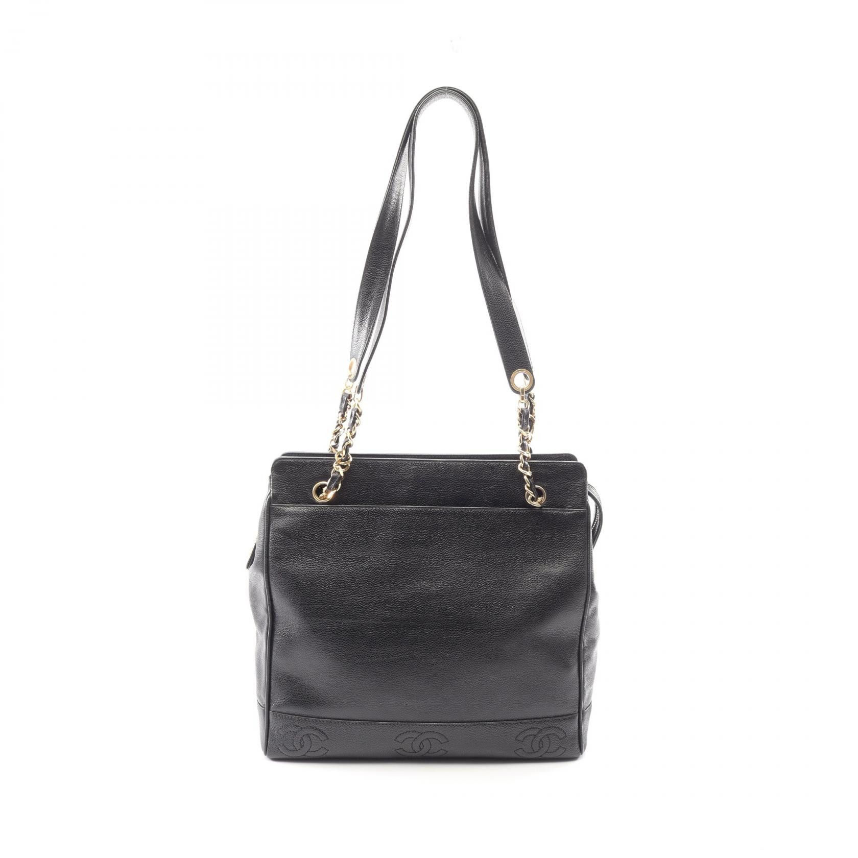 Chanel Chanel CHANEL Triple Coco Mark Grained Calf Tote Bag Leather Tote Bag DUTY FREE for USA Size ONE SIZE - 1 Thumbnail