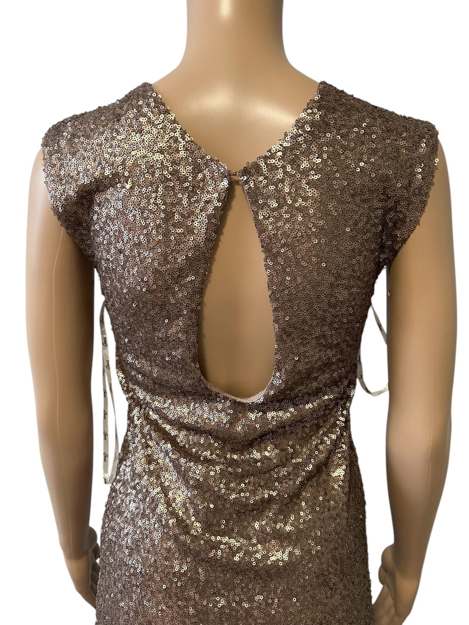 Designer Stunning Sequin Evening Dress Size S / US 4 / IT 40 - 4 Thumbnail