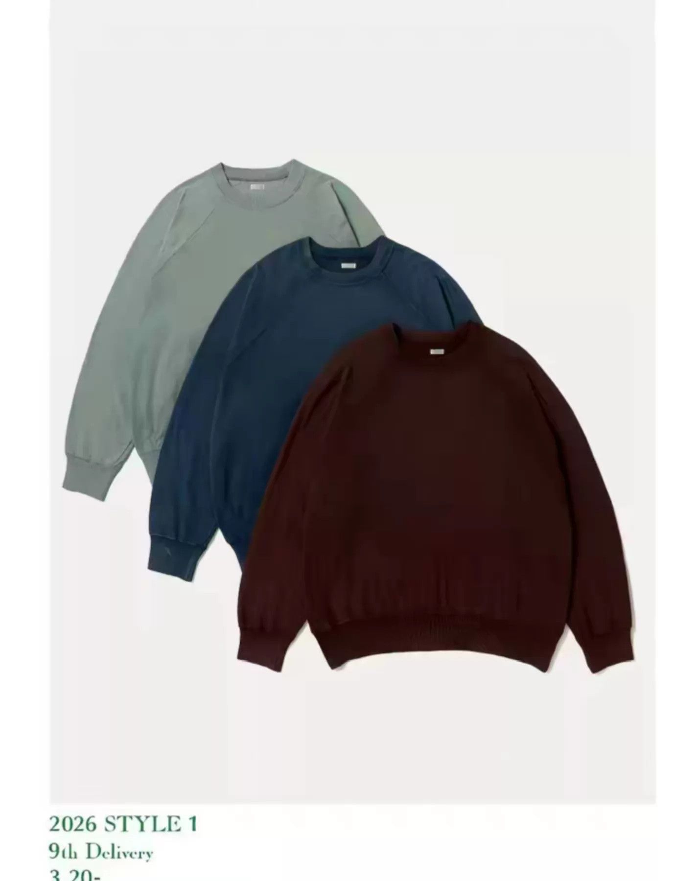 A.PRESSE APRESSE 26ss Vintage Crewneck Sweatshirt Burgundy 3 Size US L / EU 52-54 / 3 - 7 Thumbnail
