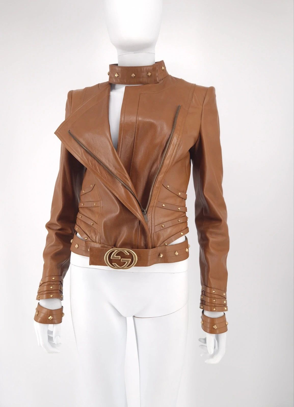 Gucci Gucci by TF SS2004 Leather Jacket Size S / US 4 / IT 40 - 9 Thumbnail