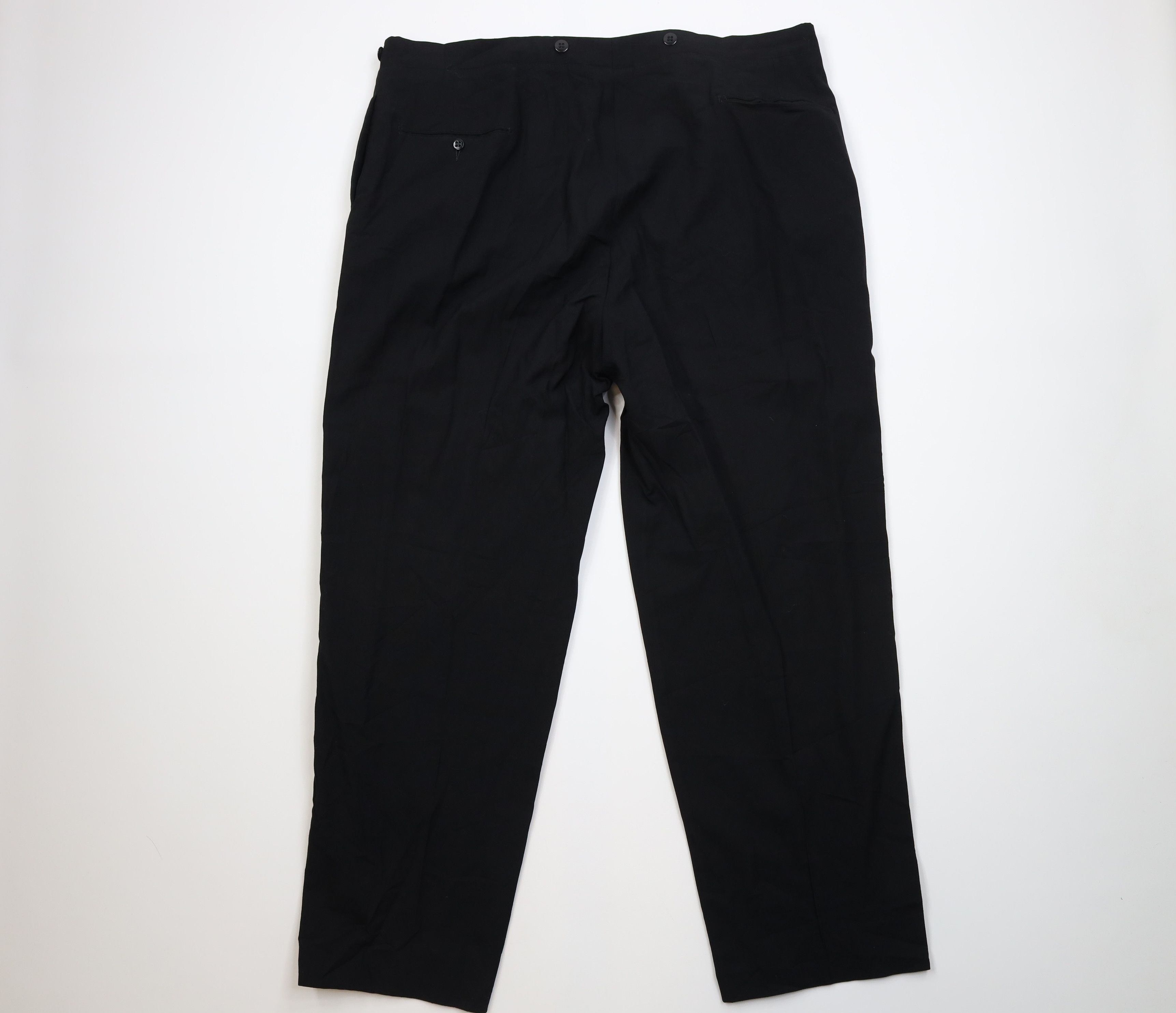 Vintage Vintage 50s Streetwear Rayon Gabardine Tuxedo Pants Black Size US 44 / EU 60 - 8 Thumbnail
