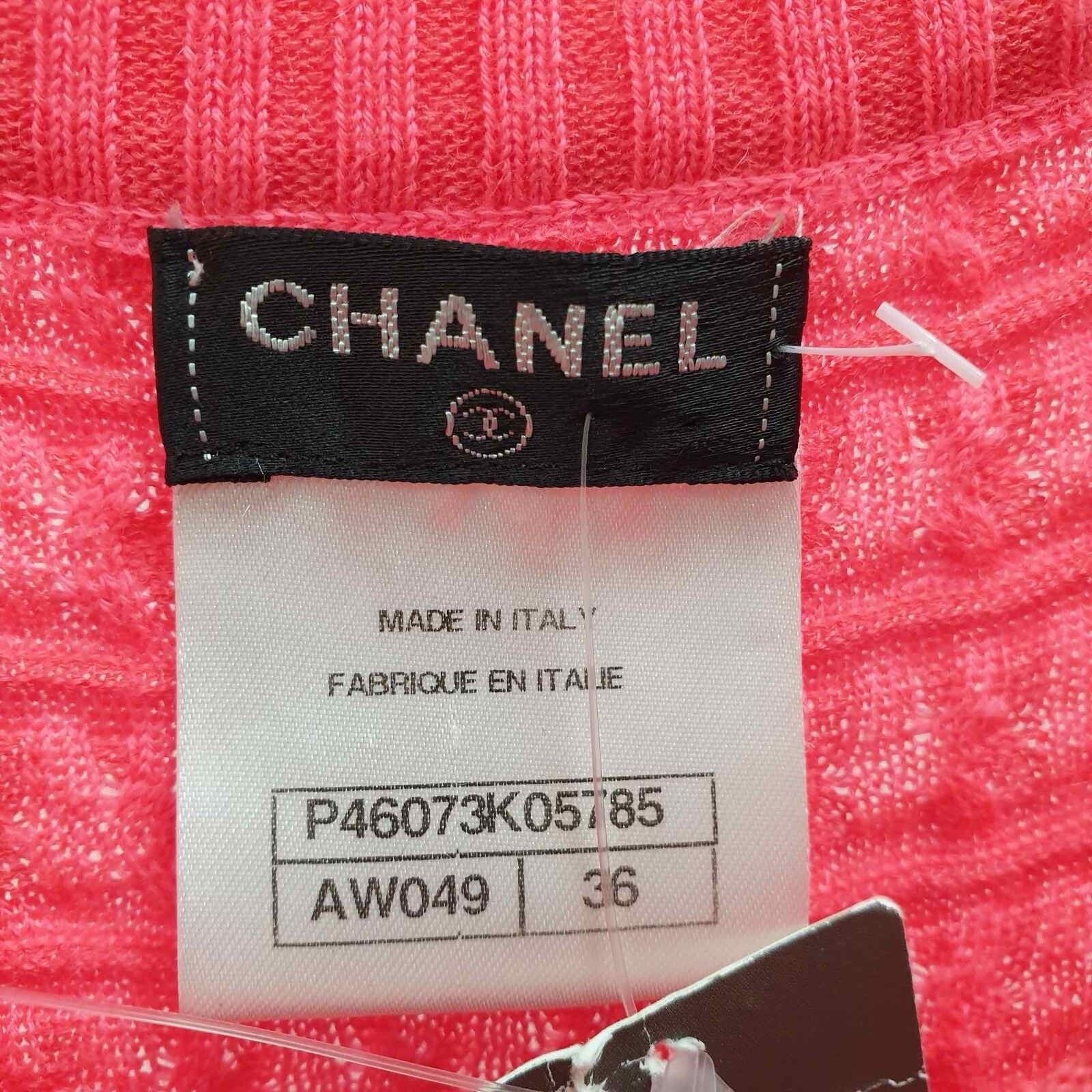 Chanel Chanel Pink Textured Knit Dress Sz.36 Size XS / US 0-2 / IT 36-38 - 5 Thumbnail