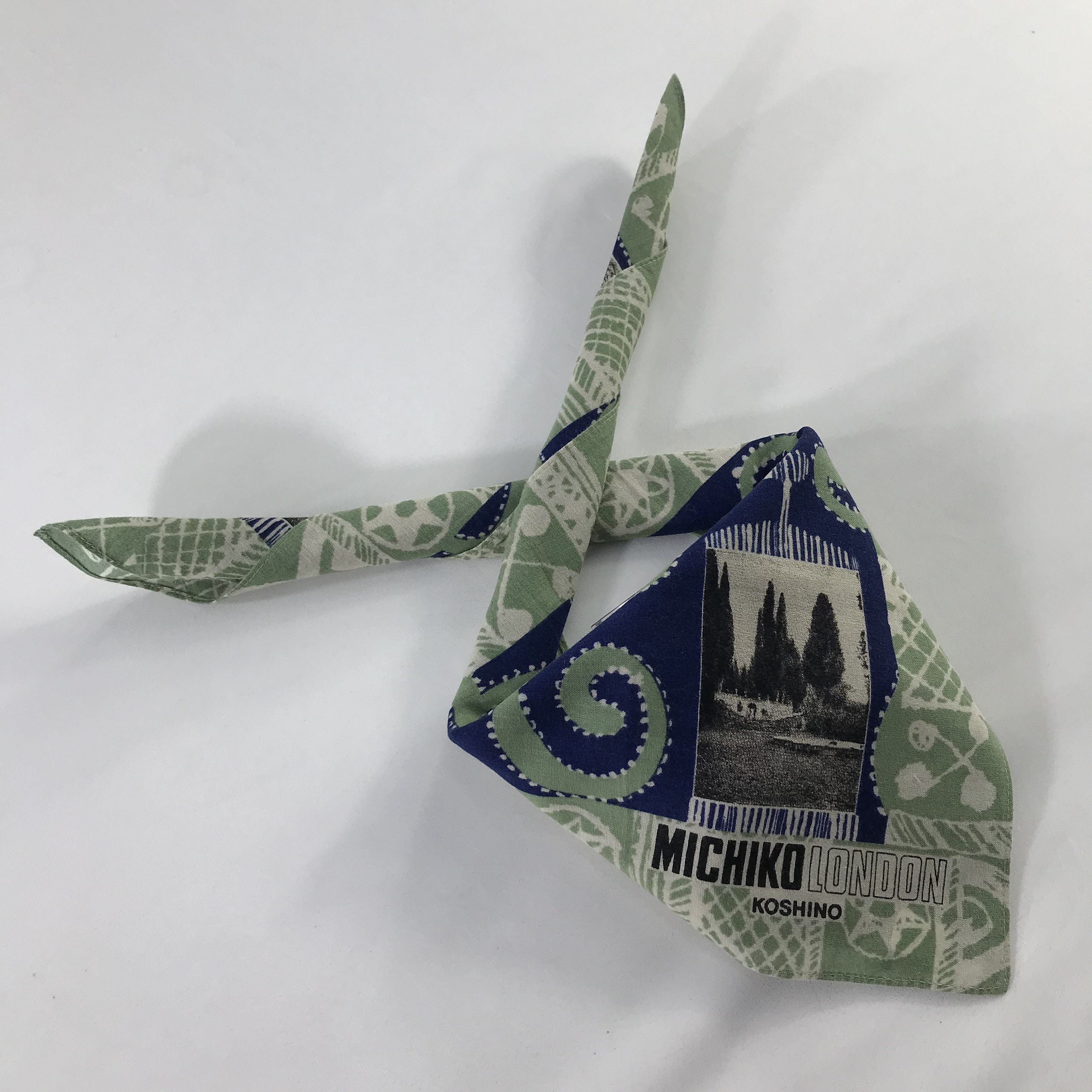 Michiko Koshino London × Vintage Michiko London Bandana / Handkerchief / Neckerchief - S435 Size ONE SIZE - 4 Thumbnail