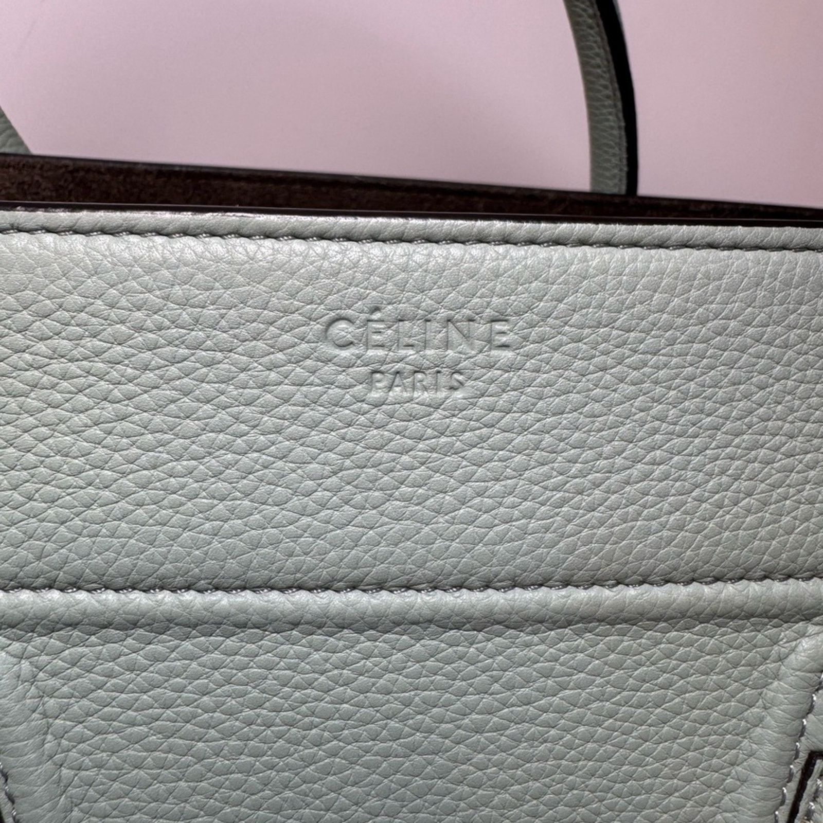 Celine Céline Phantom Tote Medium in Jade Green (Eucalyptus) W/Tag Size ONE SIZE - 7 Thumbnail