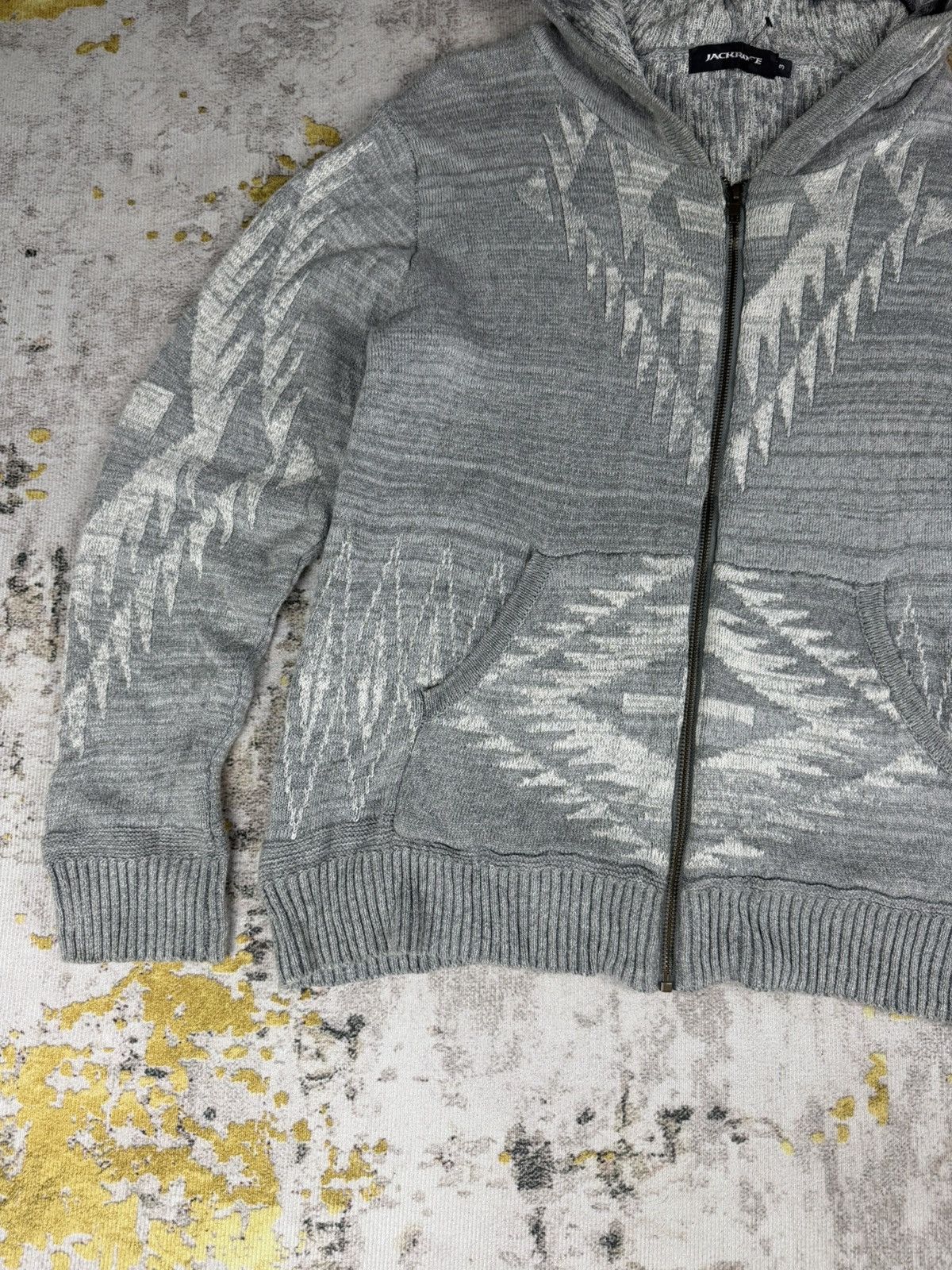JACKROSE Vintage 90s Jackrose Navajo Sweater knit Hoodie Size US M / EU 48-50 / 2 - 3 Thumbnail