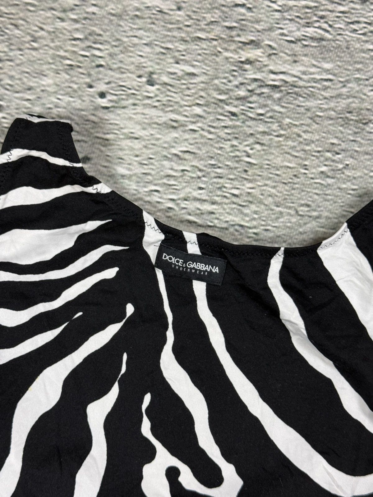 Dolce & Gabbana Dolce & Gabbana Intimo Zebra Printed tank top sleeveless Size XS / US 0-2 / IT 36-38 - 4 Thumbnail