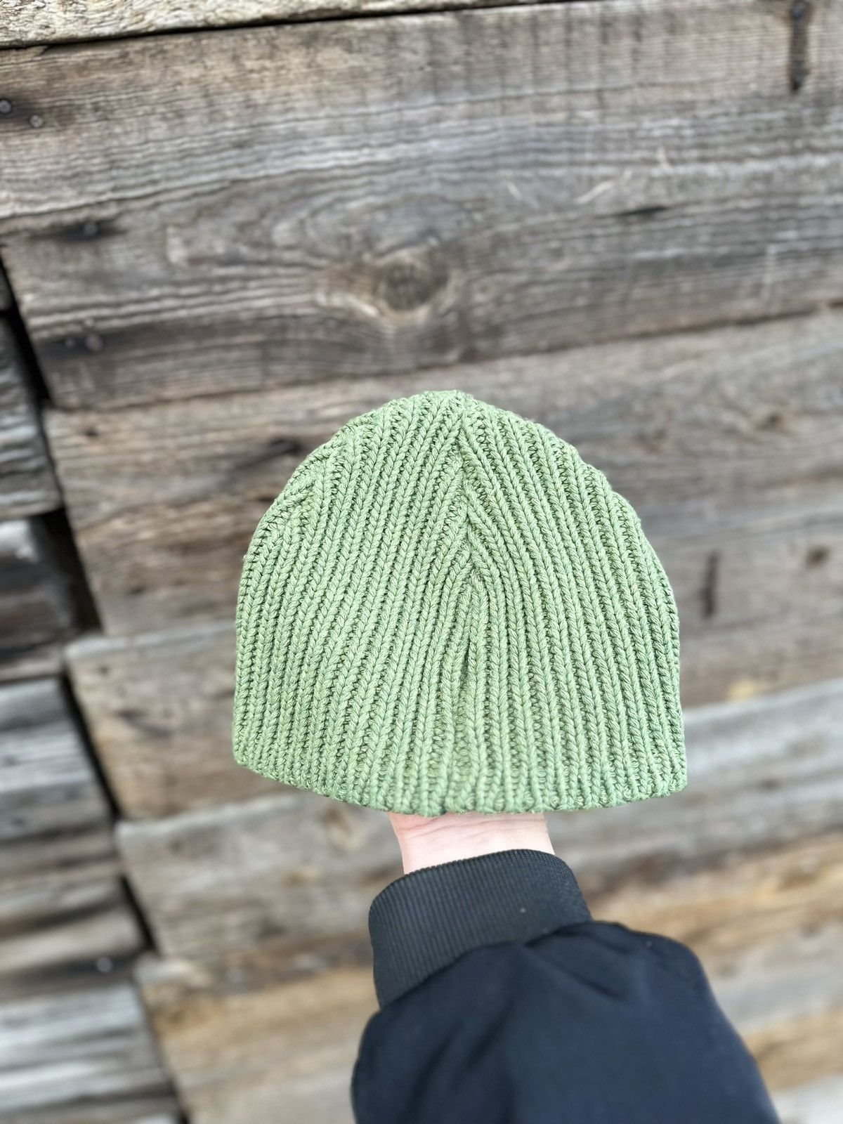 Diesel Mens Diesel Beanie Winter Hat Olive Green Red Patch Logo Size ONE SIZE - 2 Thumbnail