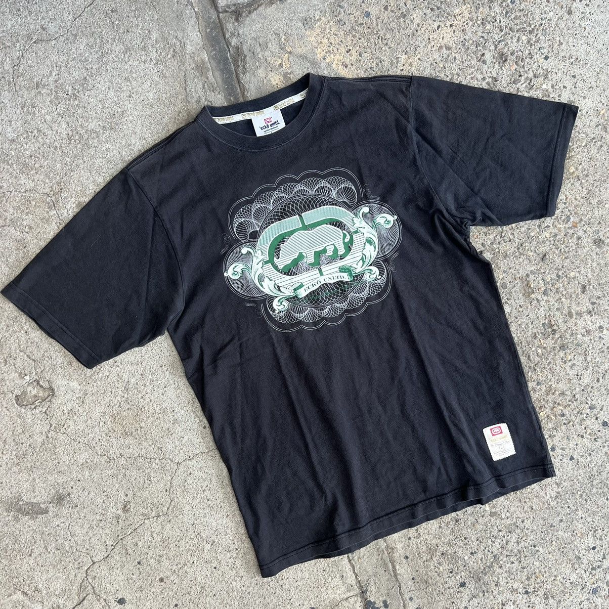Ecko Unltd. × Vintage Ecko Vintage 90s Rap hip HoP t shirt vintage navy Size US L / EU 52-54 / 3 - 2 Thumbnail