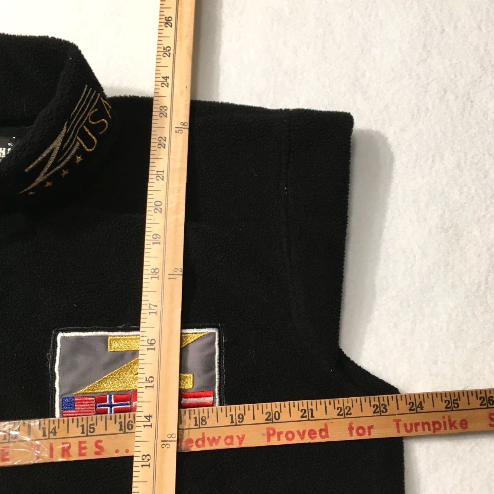 Vintage zah-buu US Ski Team Vest Zip Up Leather Shoulder Medium Black Patch Size US M / EU 48-50 / 2 - 5 Thumbnail