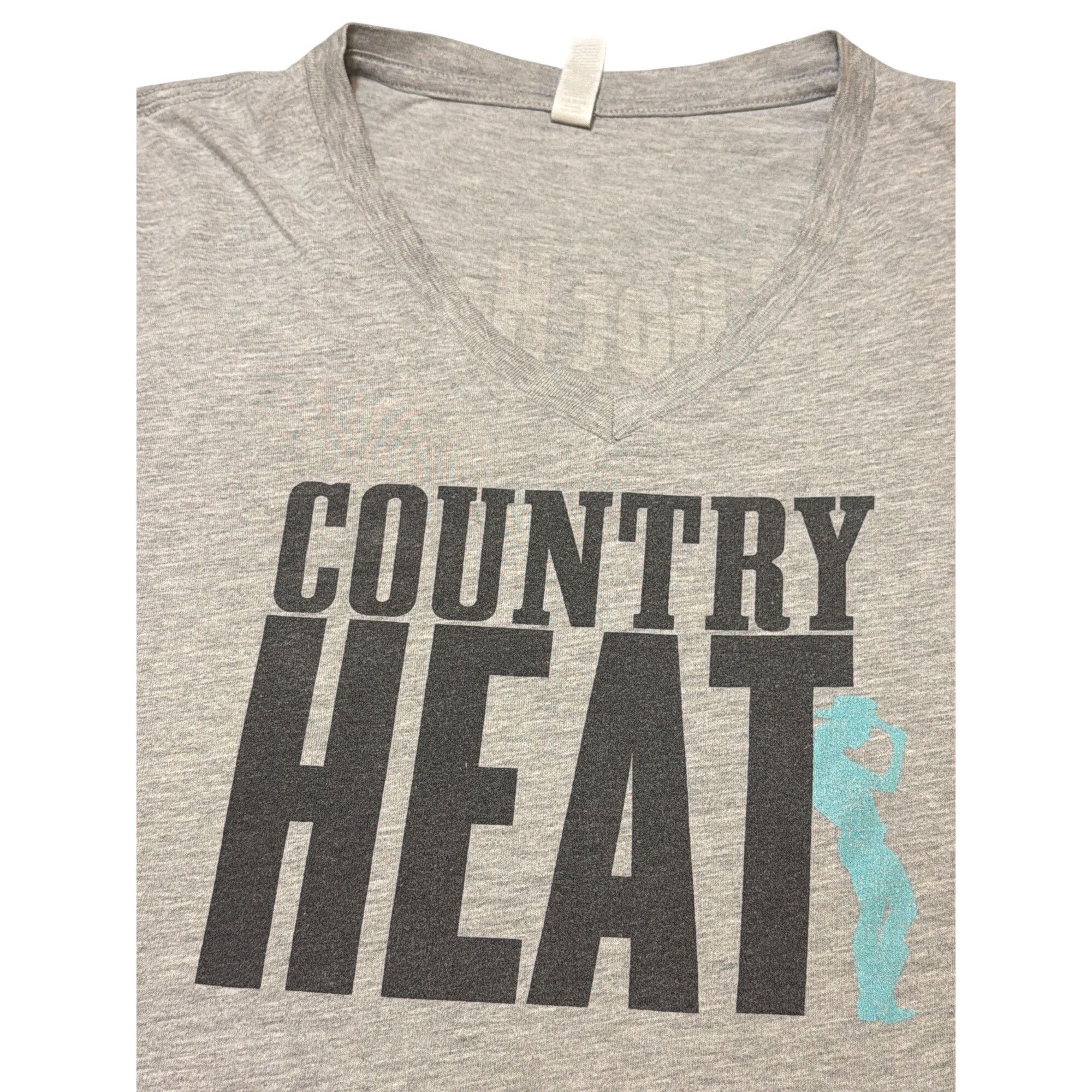 Other Country Heat Beachbody Gray V Neck T Shirt Front Back Graphi Size M / US 6-8 / IT 42-44 - 4 Thumbnail