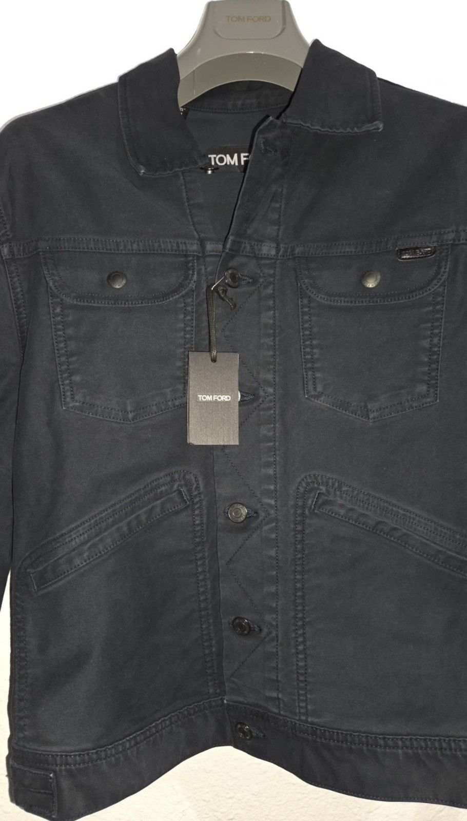 Tom Ford Tom Ford Moleskin Jacket Navy Blue Medium Size US M / EU 48-50 / 2 - 2 Thumbnail