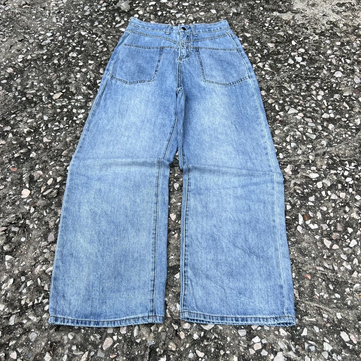 Japanese Brand “y2k style” BAGGY DOUBLE FLAPE POCKET JEANS Size US 28 / EU 44 - 1 Thumbnail