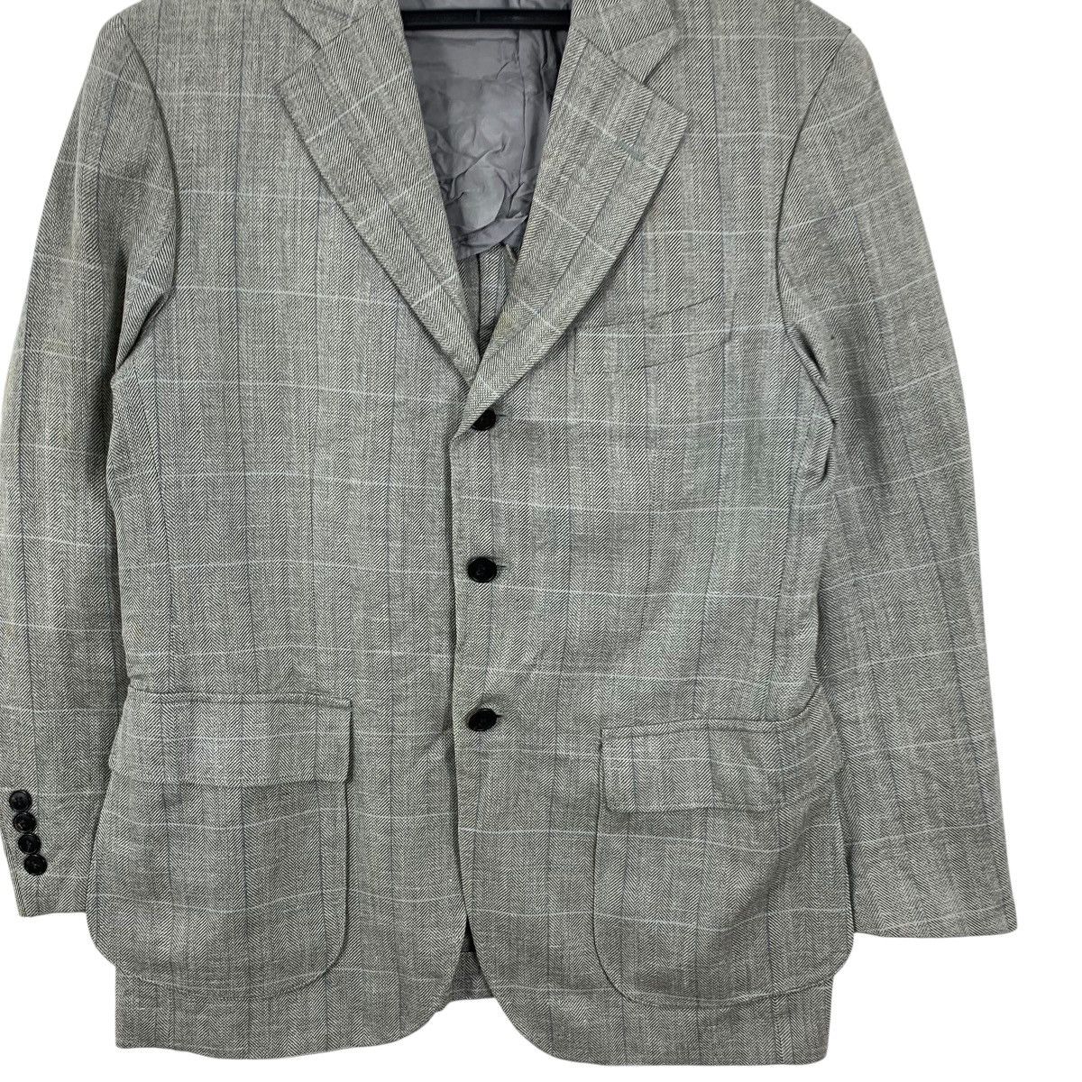 Lanvin Vintage LANVIN COLLECTION HERRINGBONE Pattern 3 Button Size 46R - 6 Thumbnail