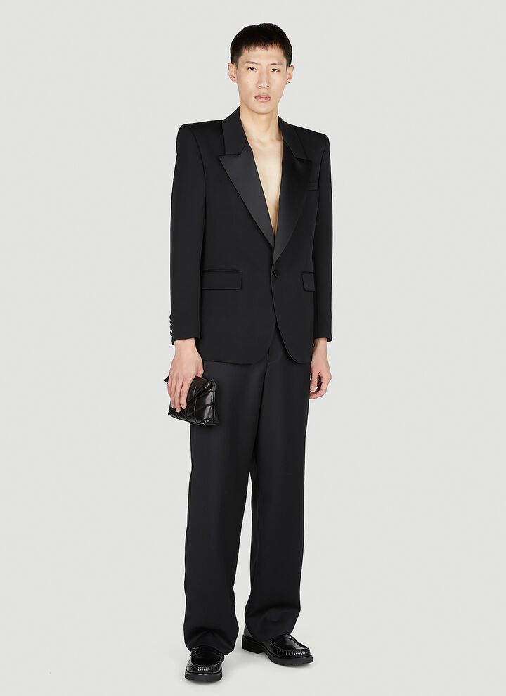 Saint Laurent Paris o1bcso1str0924 Tuxedo Jacket in Black Size US XS / EU 42 / 0 - 2 Thumbnail