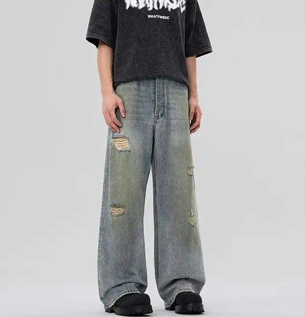 Japanese Brand nezawa x Reia Street Fashion Washed Distressed Jeans Size US 32 / EU 48 - 8 Thumbnail