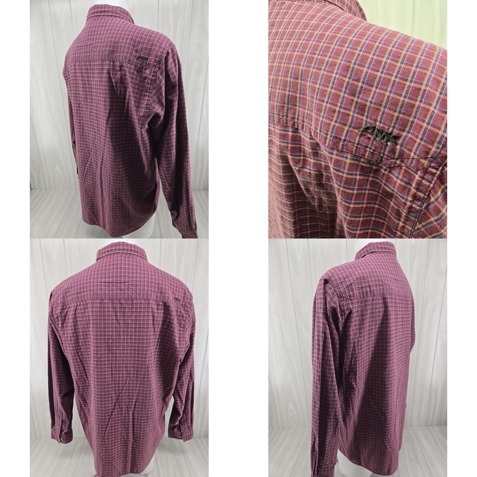 Mountain Khakis VINTAGE Mountain Khakis Long Sleeve Button Down Shirt Mens 2XL Maroon Plaid Check Flannel Button-Up Size US XXL / EU 58 / 5 - 8 Thumbnail