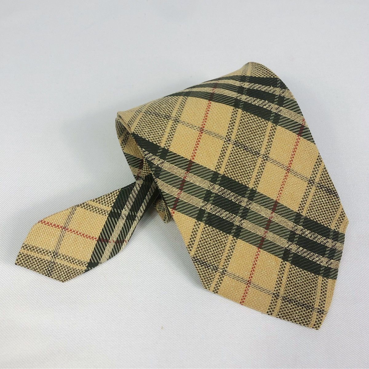 Yves Saint Laurent Rare Vintage Yves Saint Laurent YSL Checkered Silk Tie Size ONE SIZE - 9 Thumbnail