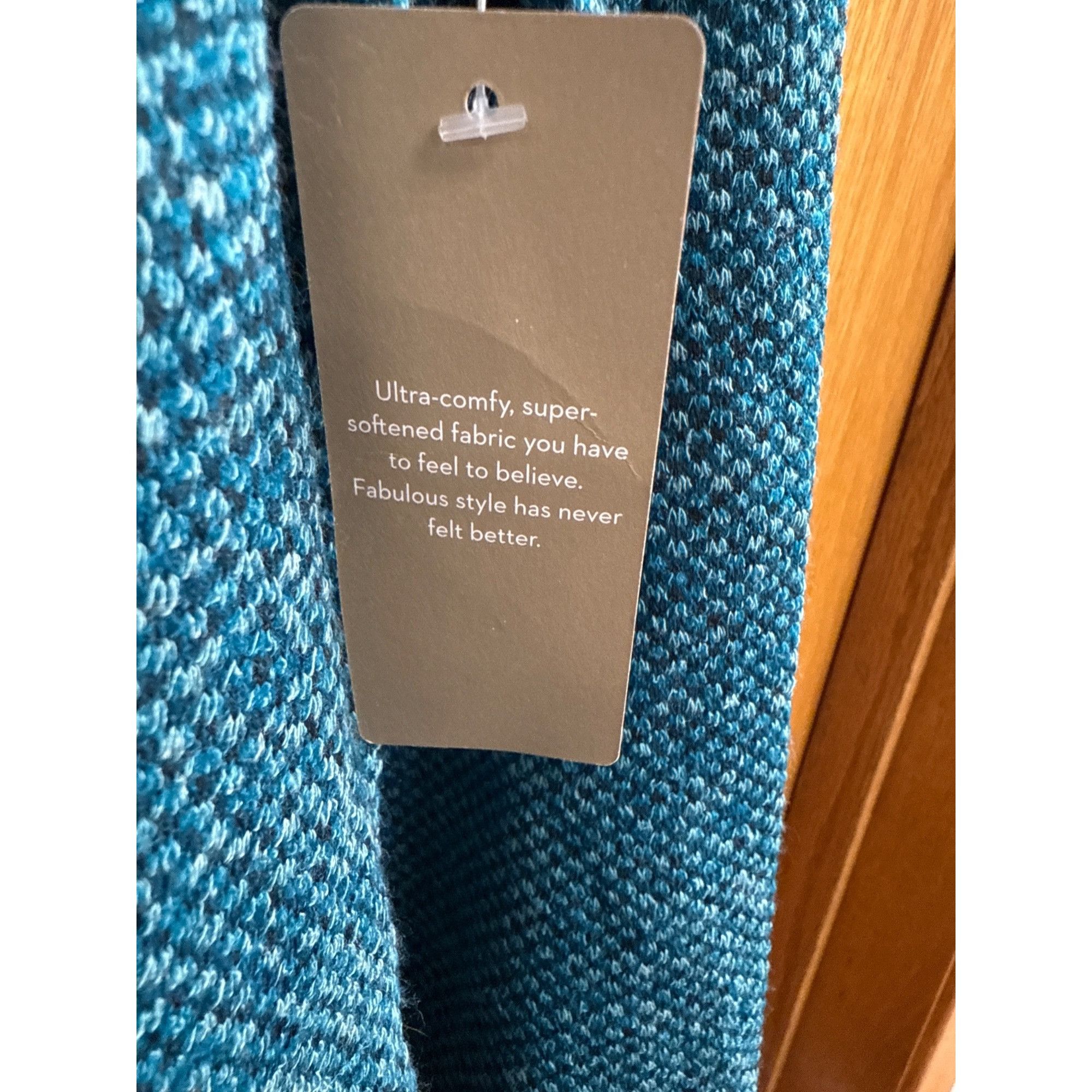 Chicos Chicos CoziSoft Blue Long-Sleeve V-Neck Knit Top Size 3 Poly Size ONE SIZE - 4 Thumbnail
