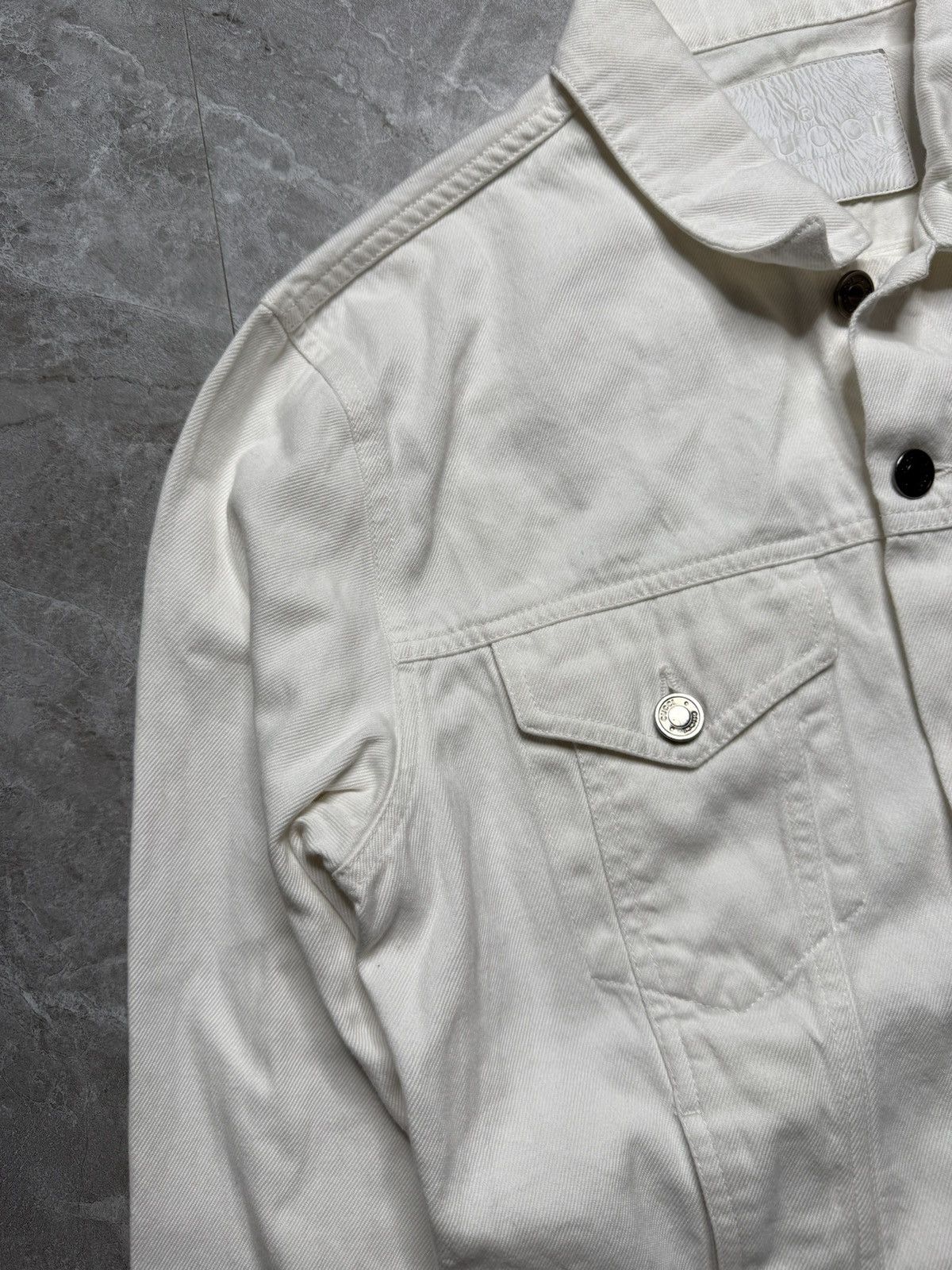 Gucci Gucci By Tomford White Trucker Jacket Size US S / EU 44-46 / 1 - 5 Thumbnail
