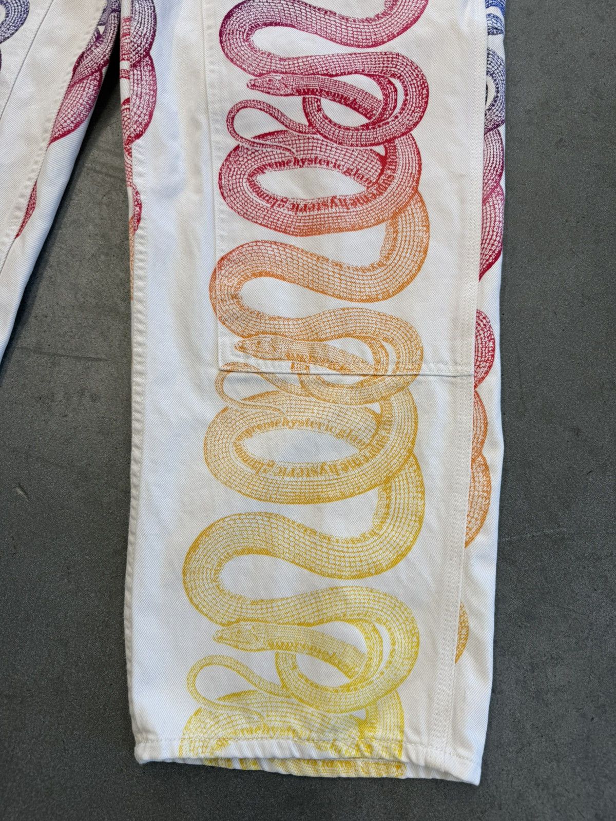 Hysteric Glamour × Supreme SS21 Supreme Hysteric Glamour Snake Double Knee Denim Pants Size US 36 / EU 52 - 4 Thumbnail