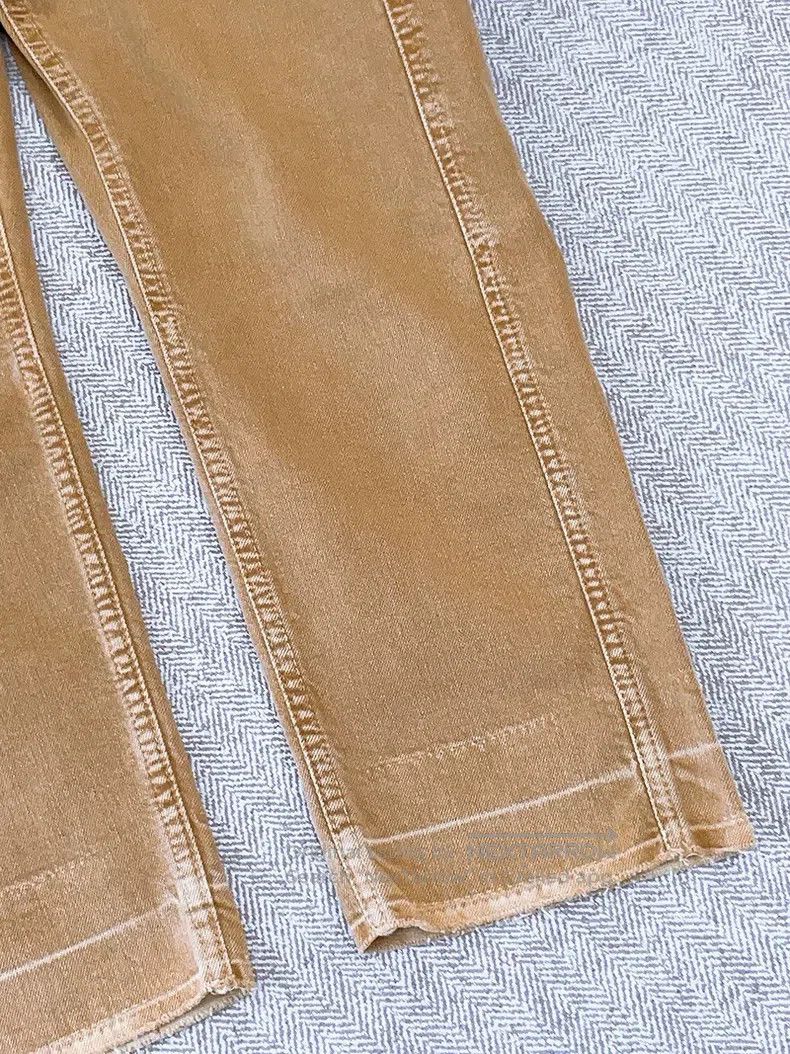 Brunello Cucinelli Brunello Cucinelli Beaded Decoration Khaki Irregular Jeans Size 24" / US 00 / IT 34 - 4 Thumbnail