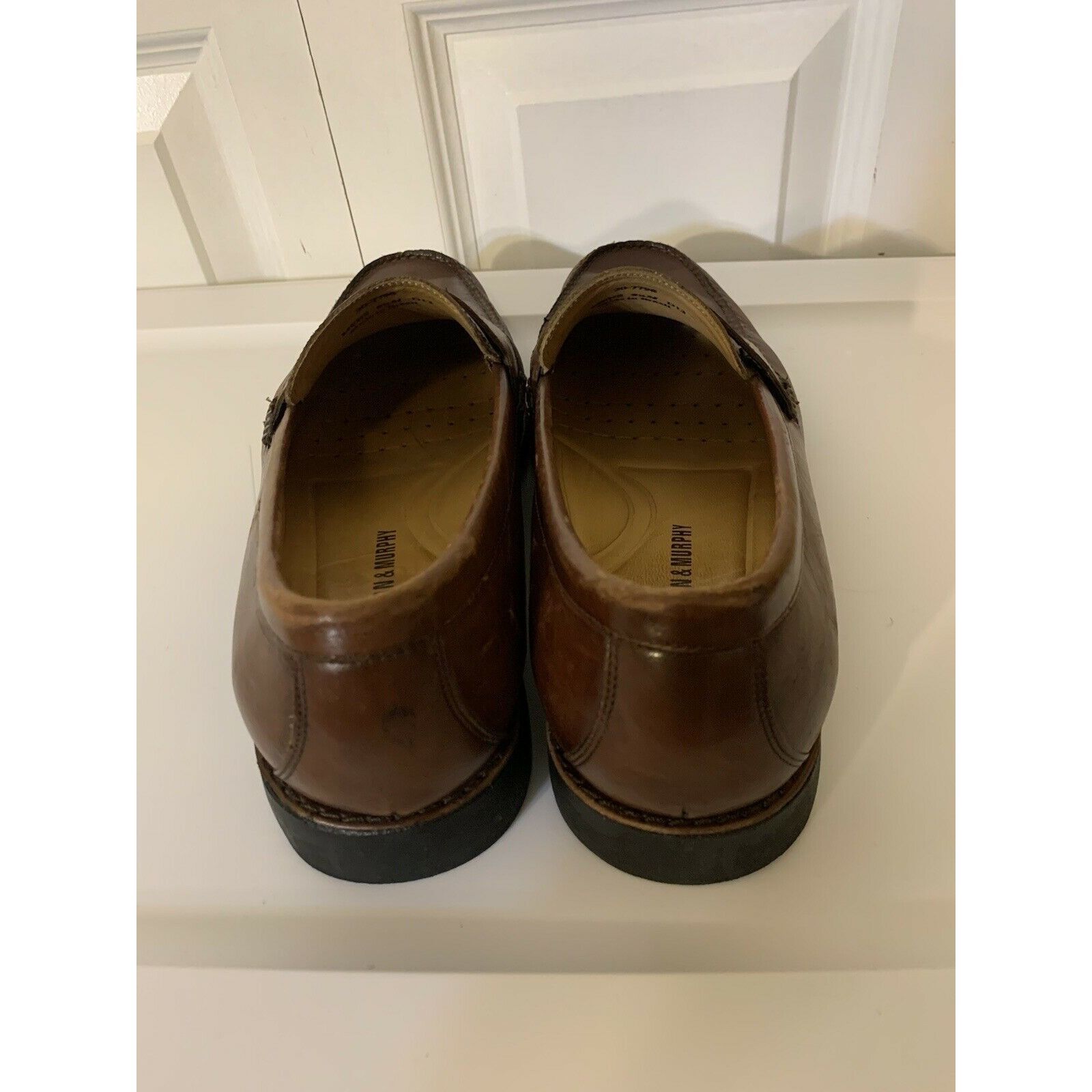 Johnston & Murphy Johnston & Murphy Men’s Sz 9 1/2 M Ainsworth Brown Sheepskin Size US 9.5 / EU 42-43 - 6 Thumbnail