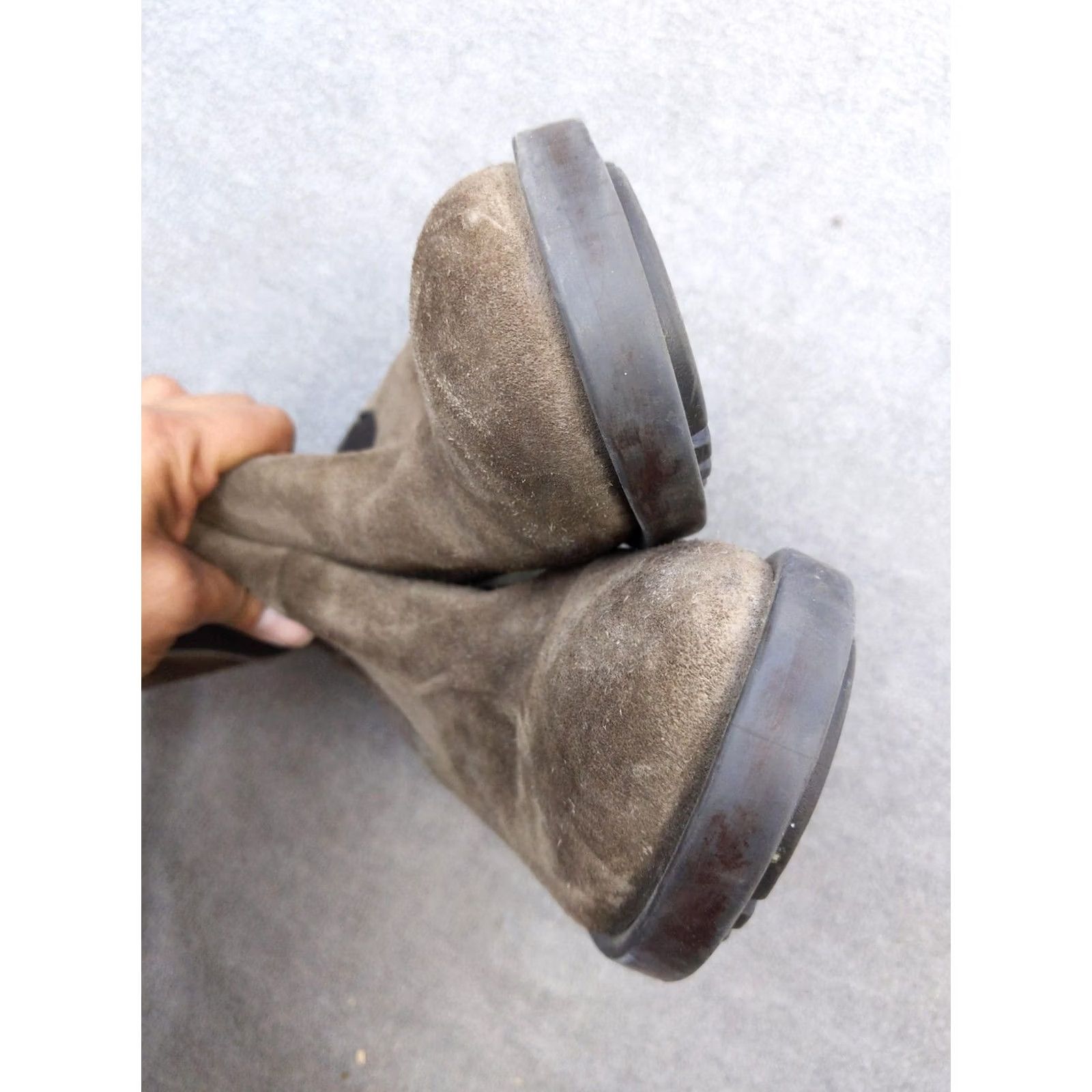 Vintage Emanuele Crasto Chelsea Boots Womens Size 9 EU 40 Brown Suede Block Heel Chelsea Boot Woman Mid Heel Size US 9 / IT 39 - 7 Thumbnail