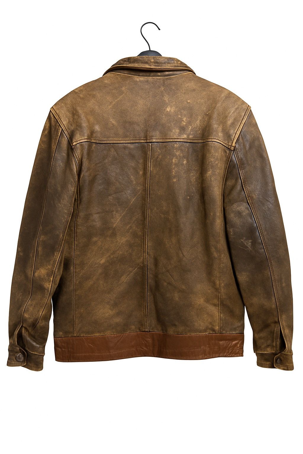 Other Vintage Distressed Brown Leather Jacket Large Front Pockets Size US M / EU 48-50 / 2 - 2 Thumbnail