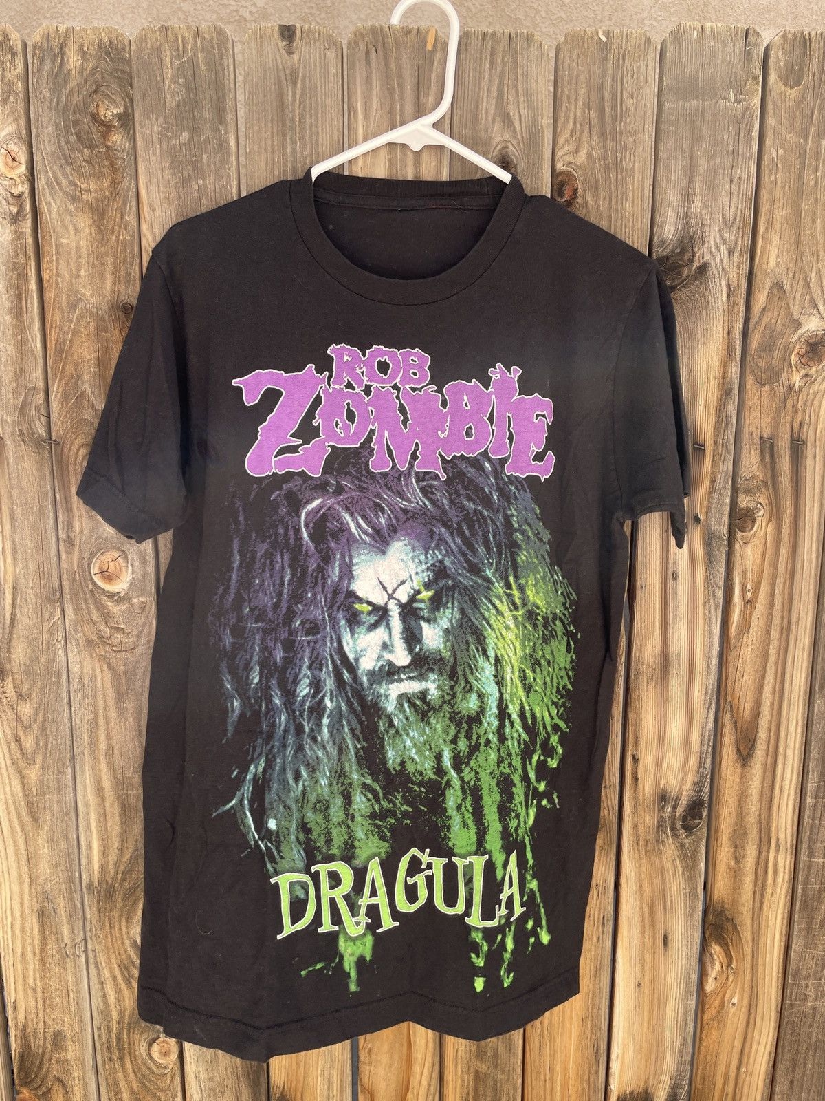 Oversized ROB ZOMBIE band T-shirt, men's size XXL cotton black type Vintage Second Hand