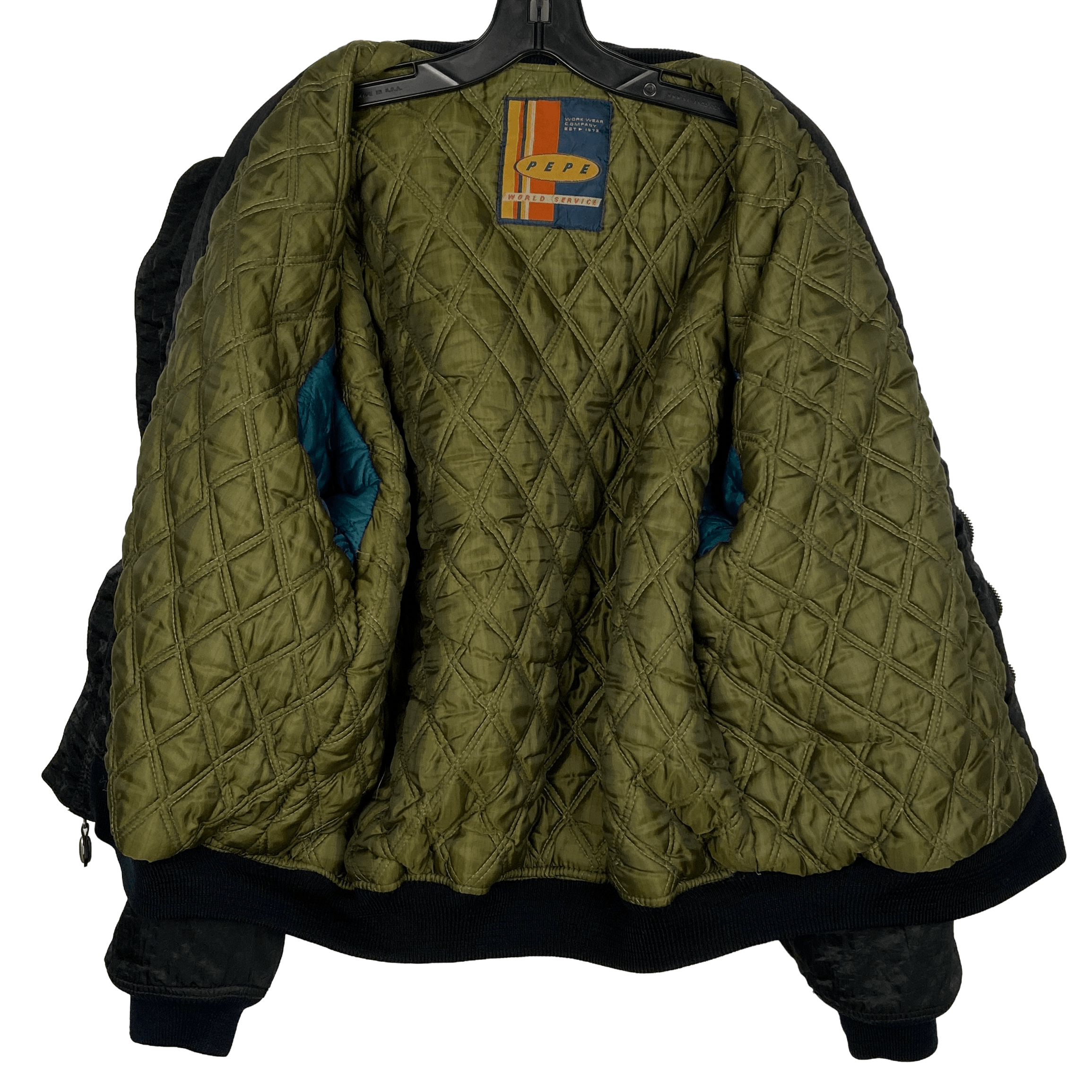 Pepe Jeans VINTAGE 80s BOMBER JACKET PEPE WORKWEAR SERVICE DARK GREEN Size US M / EU 48-50 / 2 - 6 Thumbnail