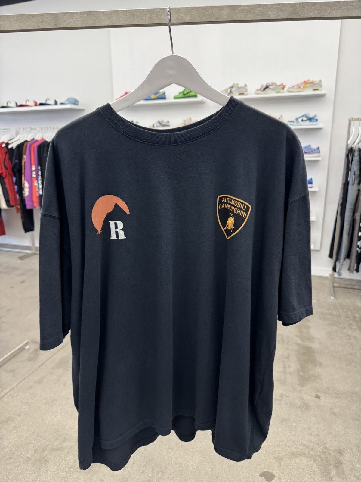 【関税込み】Rhude ブラック Lamborghini Moonlight Tシャツ Rhude_X_Lamborghini_Moonlight_