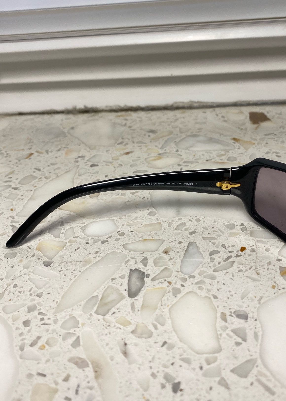 Gucci Gold Logo G Vintage Gucci Sunglasses Size ONE SIZE - 8 Thumbnail