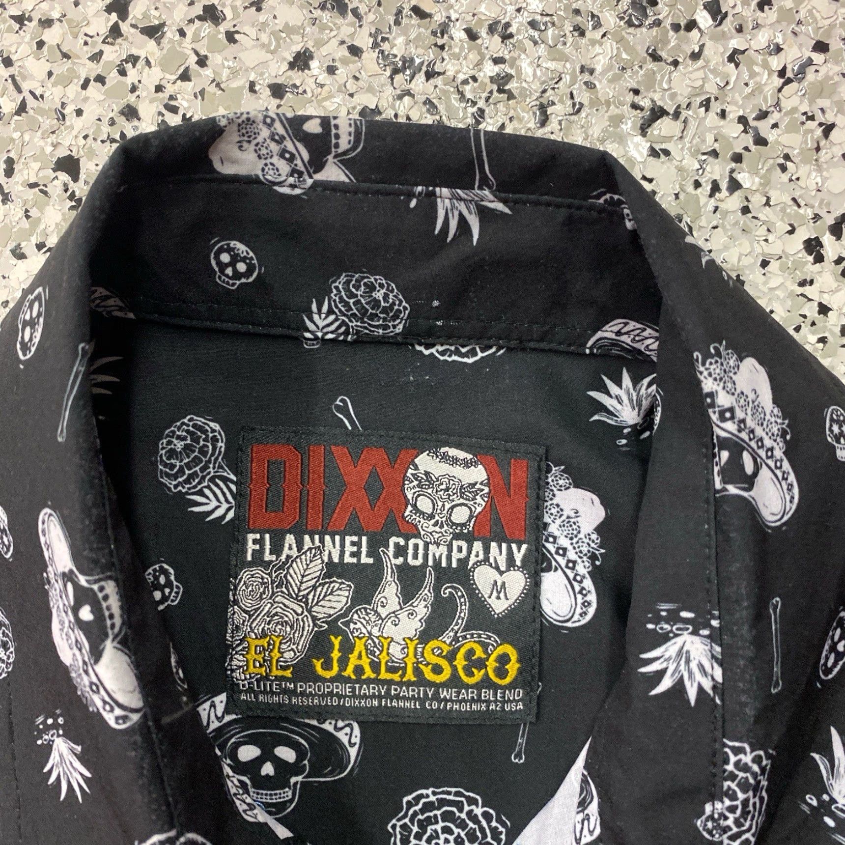 Vintage Dixxon Flannel Co Button-Up Mens Medium El Jalisco Skull Dia De Los Muertos Plaid Black Button-Down Size US M / EU 48-50 / 2 - 2 Thumbnail