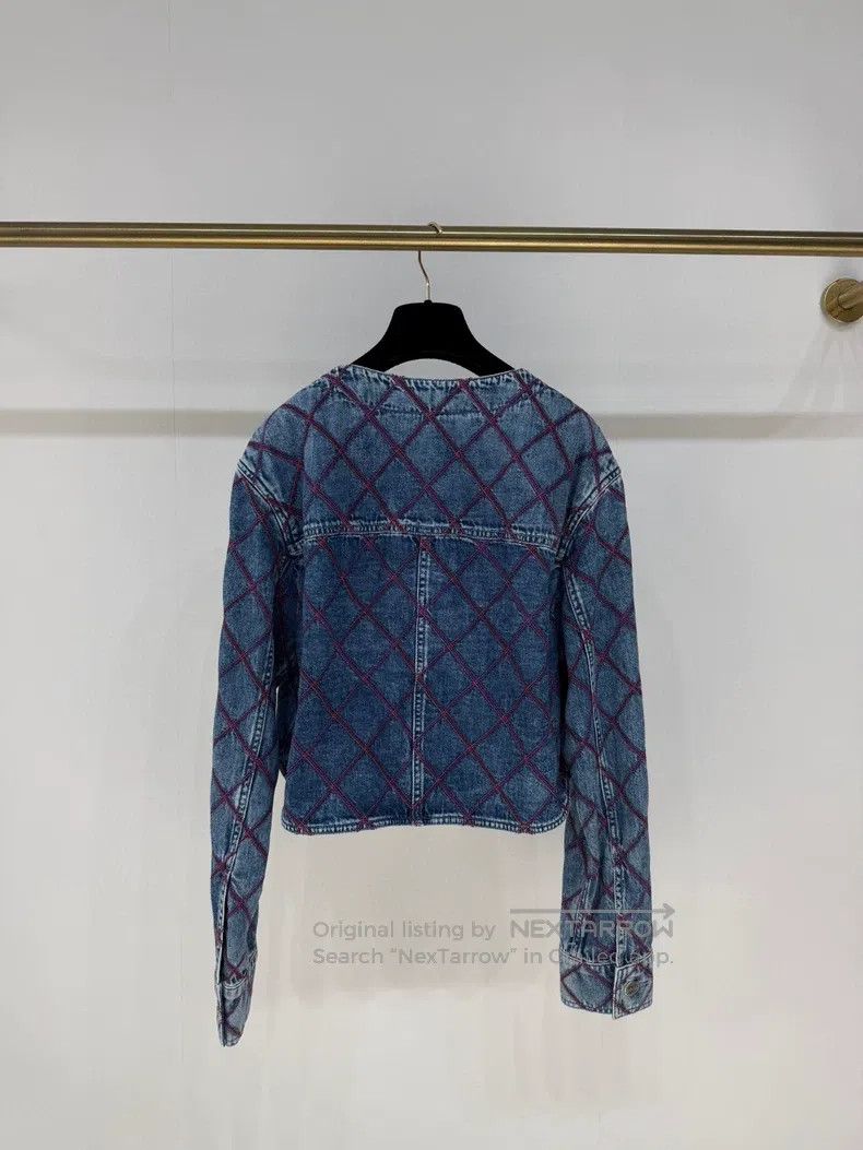 Chanel Chanel 22M diamond checkered denim jacket Size XS / US 0-2 / IT 36-38 - 6 Thumbnail