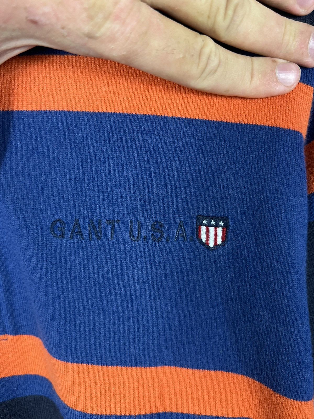 Gant Vintage Gant USA Striped Rugby Shirt Y2K Longsleeve Size US L / EU 52-54 / 3 - 4 Thumbnail