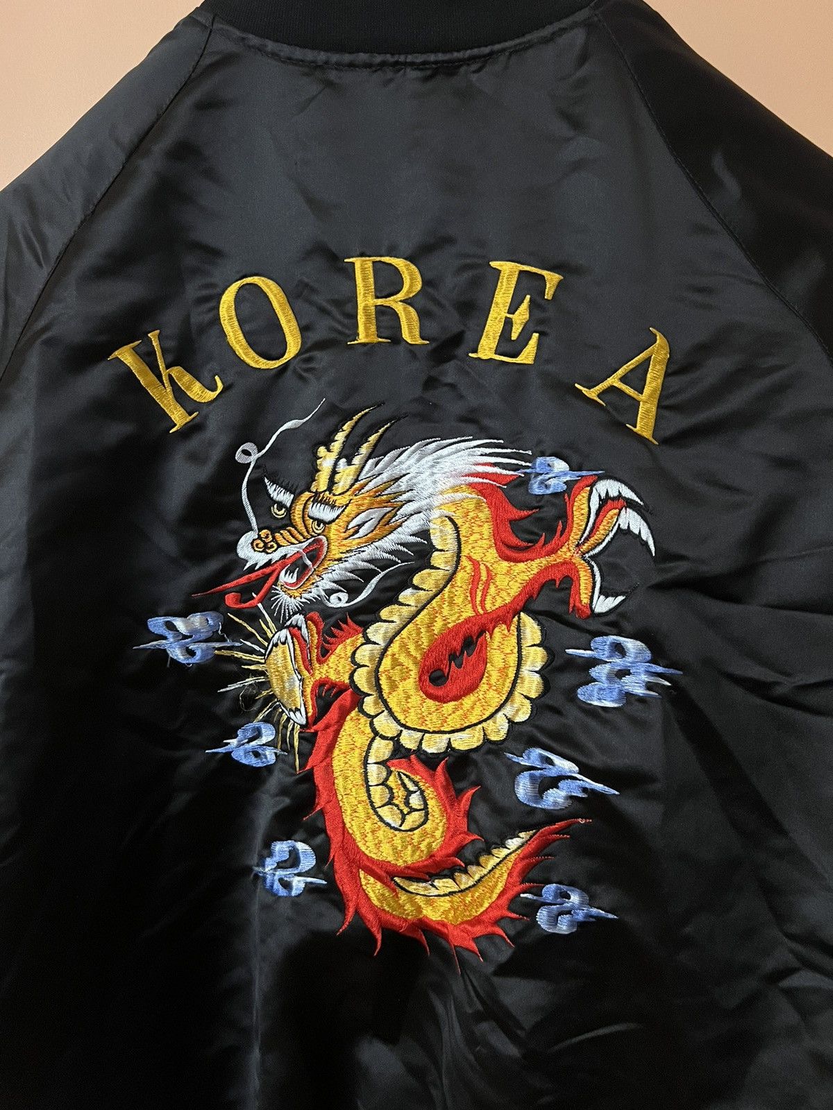 Japanese Brand KOREA🇰🇷 DRAGON BOMBER JACKET VINTAGE 90s VARSITY Size US M / EU 48-50 / 2 - 6 Thumbnail
